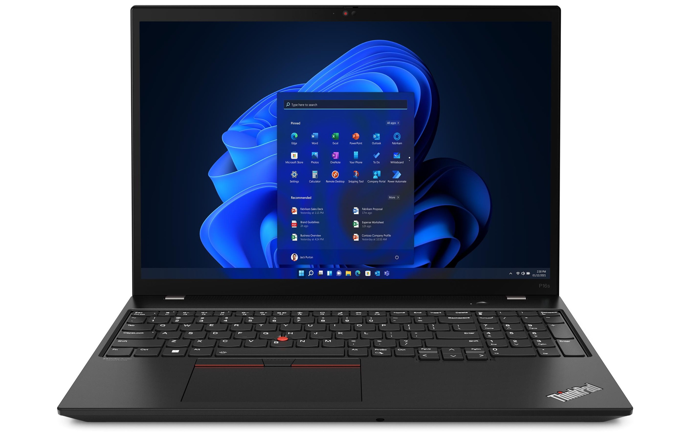 Lenovo Business-Notebook »ThinkPad P16s Gen.«, 40,48 cm, / 16 Zoll, AMD, Ryzen 7, Radeon, 512 GB SSD