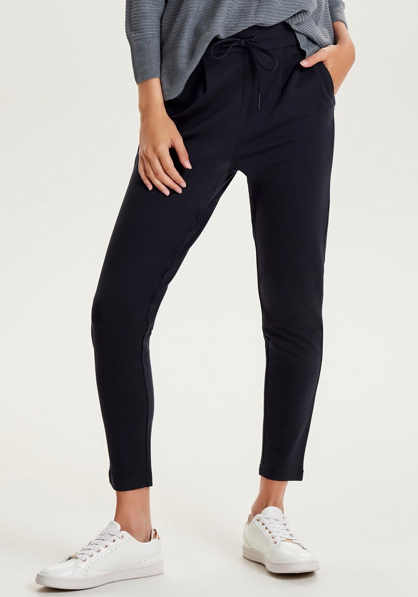 Image of ONLY Jogger Pants "ONLPOPTRASH – Joggerhose mit Tunnelzugbund und Stretch" casual, Milano Rib, regular fit, Viskosemischung