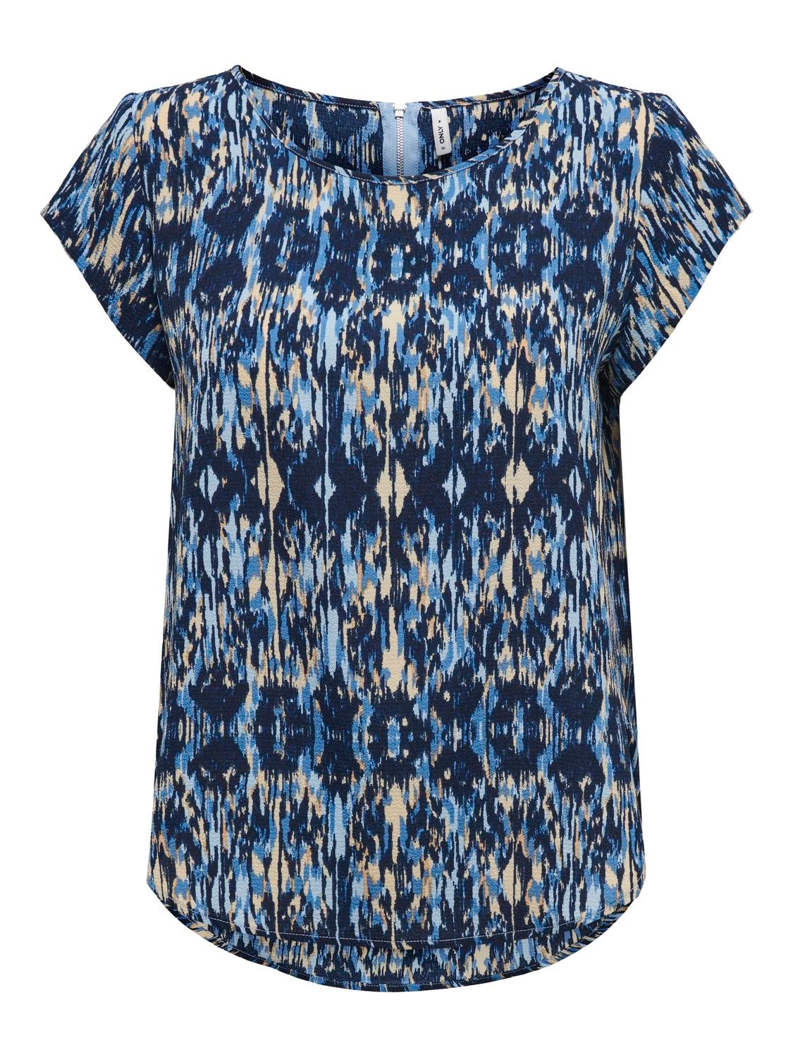 ONLY Shirtbluse »ONLVIC S/S AOP TOP NOOS PTM«, mit Allover Druck