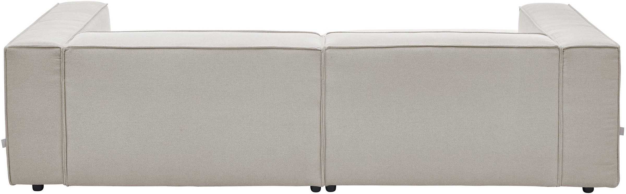 LeGer Home by Lena Gercke Ecksofa »PIARA mit Kedernaht, Cord, Leinenoptik o. Strukturstoff, Couch, L-Form«, wahlweise Ottomane rechts/links, schwarze Füsse, bequemer Sitzkomfort