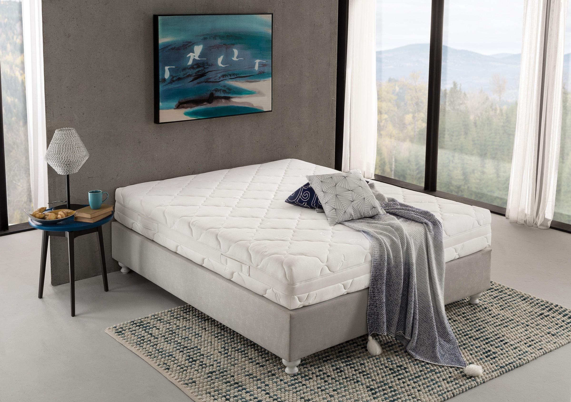 Image of Yatas Bedding Taschenfederkernmatratze »Savona«, 25 cm cm hoch, (1 St.), entspannter Komfort durch 3 Härten System-Feder, unterstützt jede Körperform bis 120 kg bei Ackermann Versand Schweiz