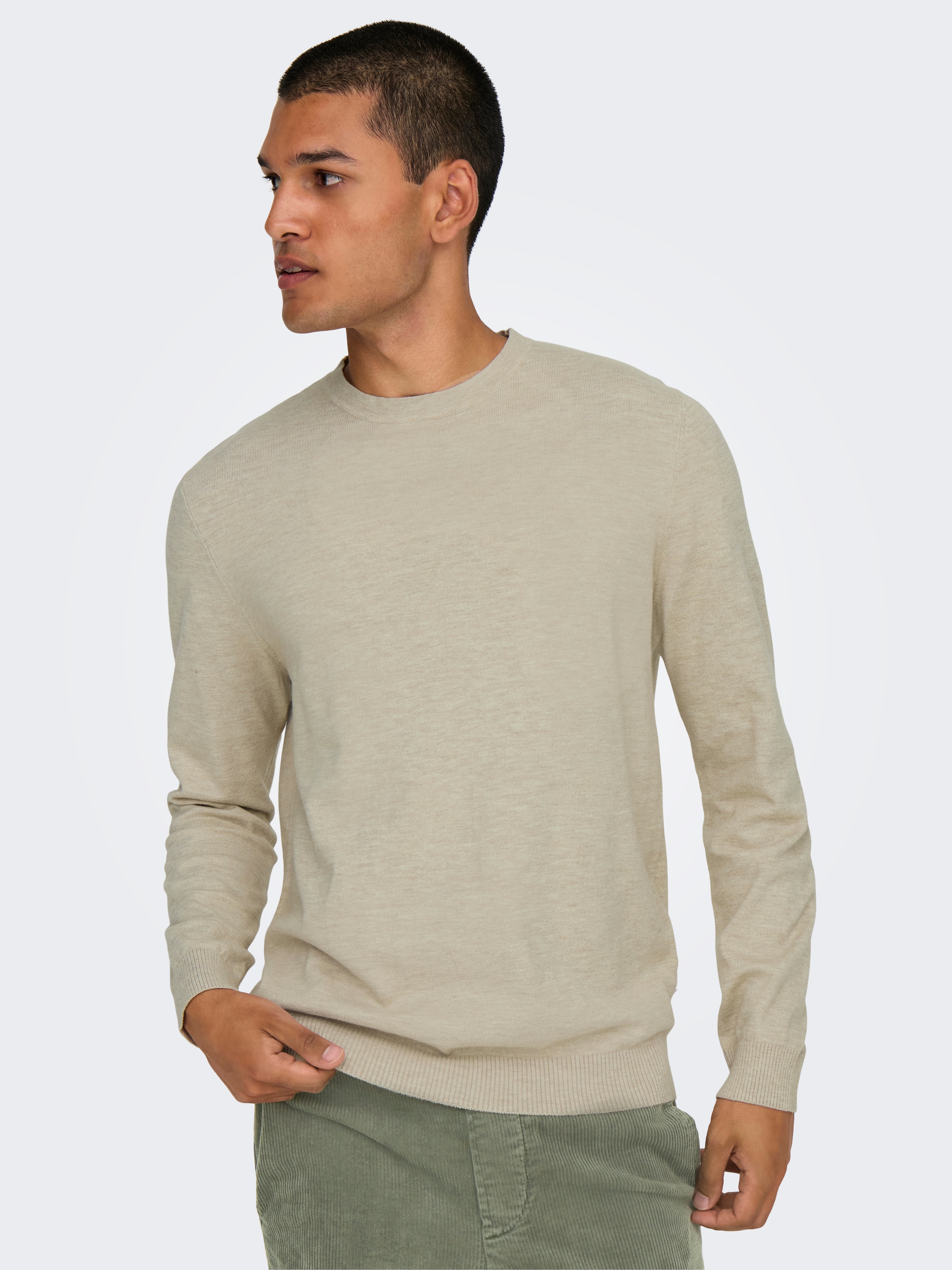 ONLY & SONS Pull en tricot »ONSLOUI REG 12 MEL CREW KNIT NOOS«