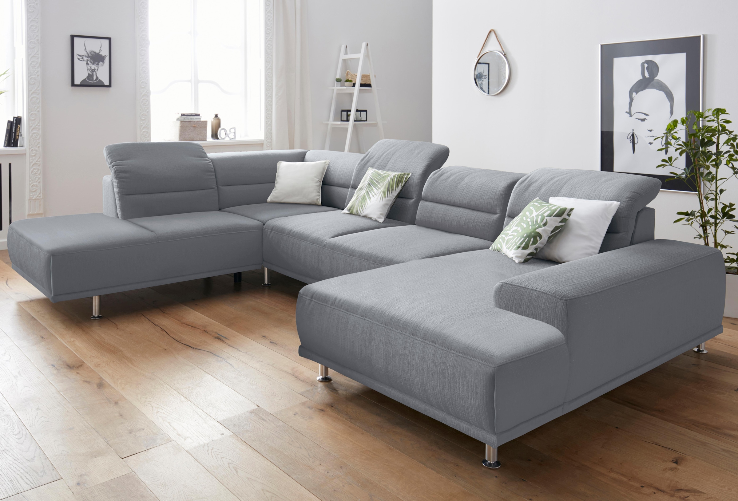 Image of sit&more Wohnlandschaft "Mariola U-Form" mit Federkern, inklusive Kopfteil- und Sitztiefenverstellung