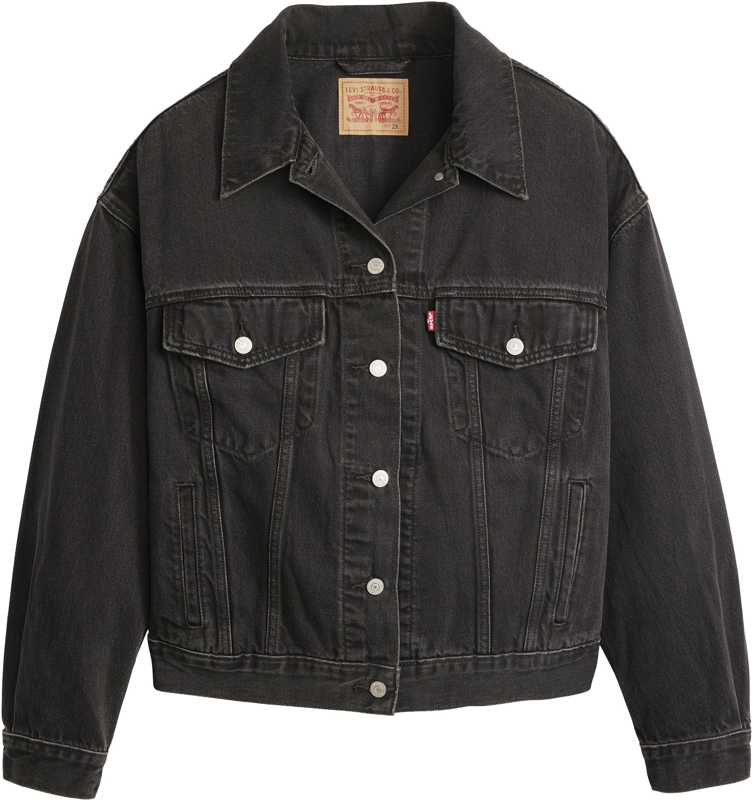 Levi's® Plus Veste en jean »TRUCKER« en léger effet usé
