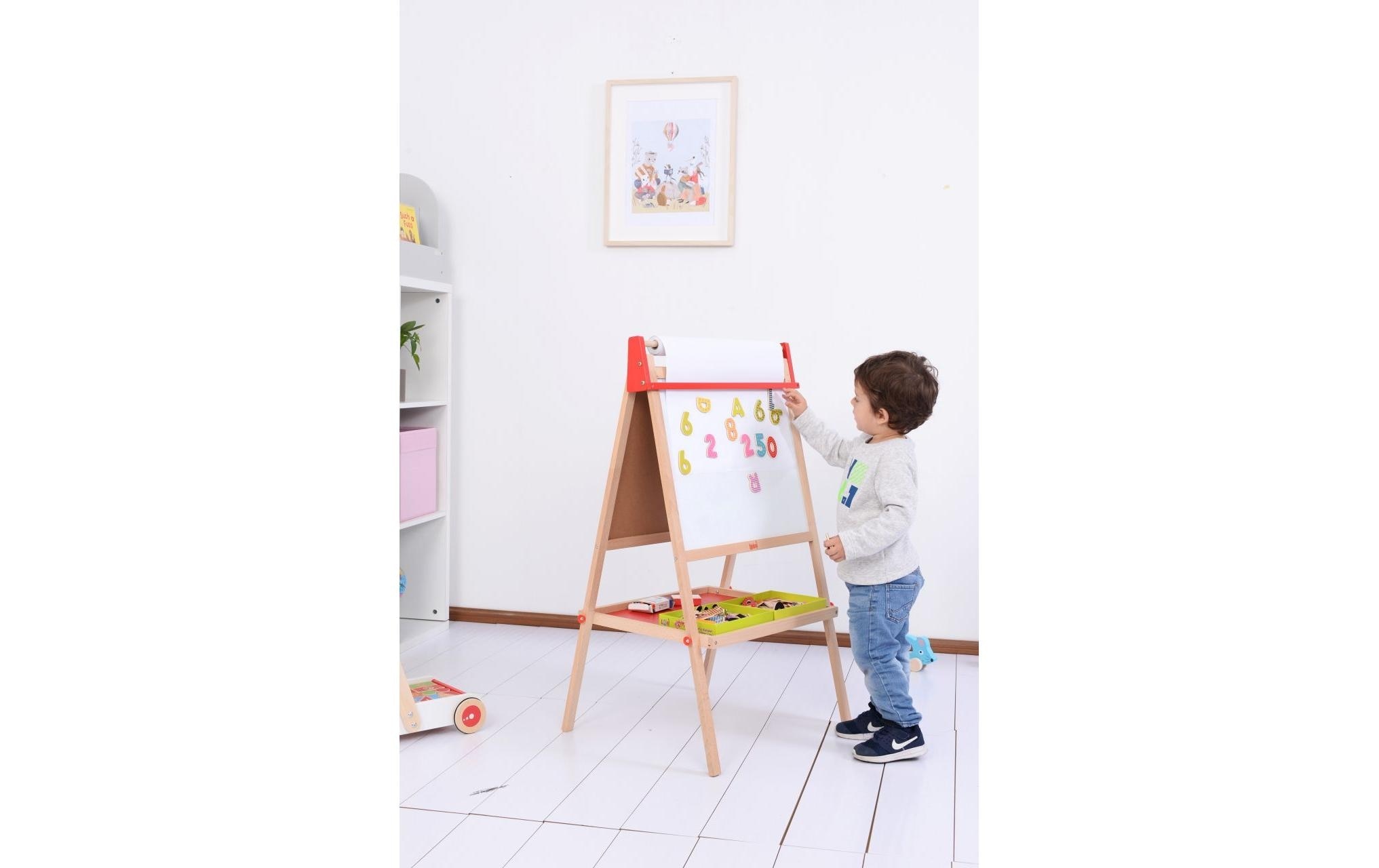 Spielba Tableau magnétique »Maltafel mit Papier und Kreiden«
