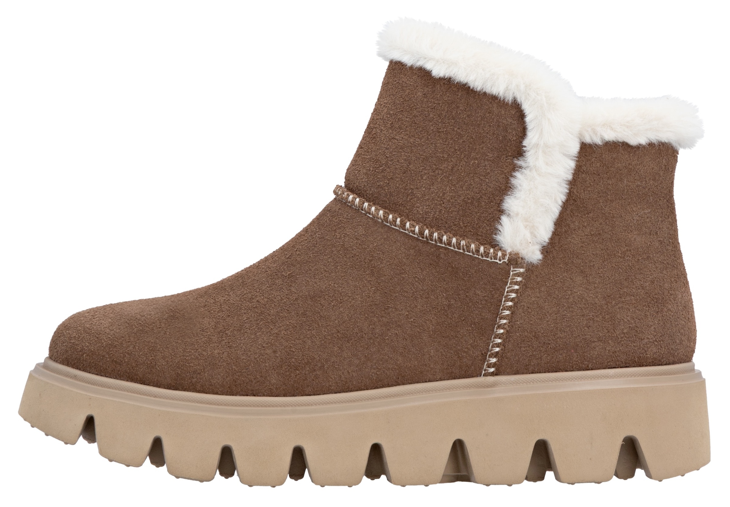 RIEKER Sport Winterboots, Plateaustiefel, Schlupfschuh mit Innenreissverschluss