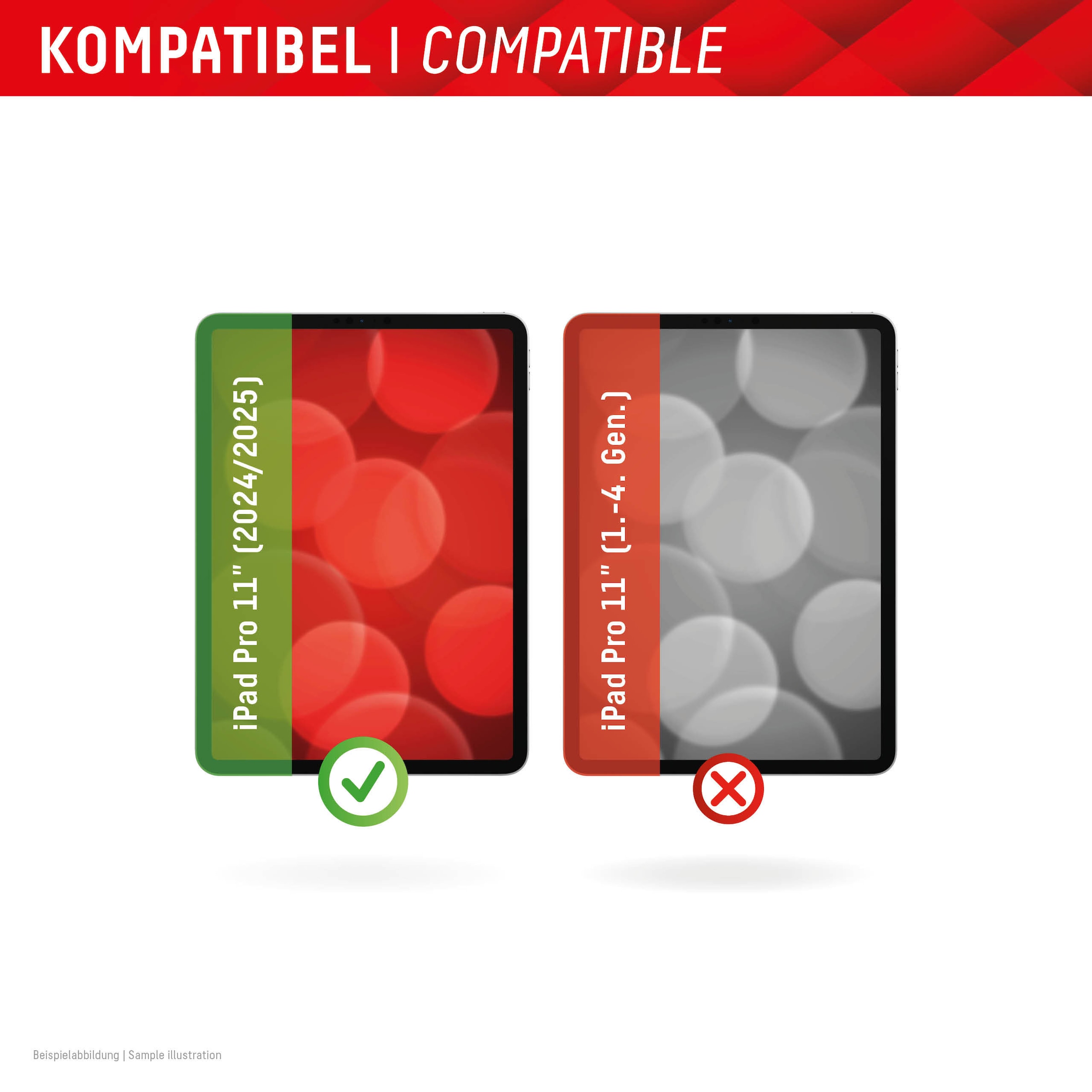 Displex Displayschutzfolie »Tablet Glass« für Apple iPad Pro 11" (2024/2025) Displayschutz, Bildschirmschutz, kratz & stossfest, einfaches Anbringen