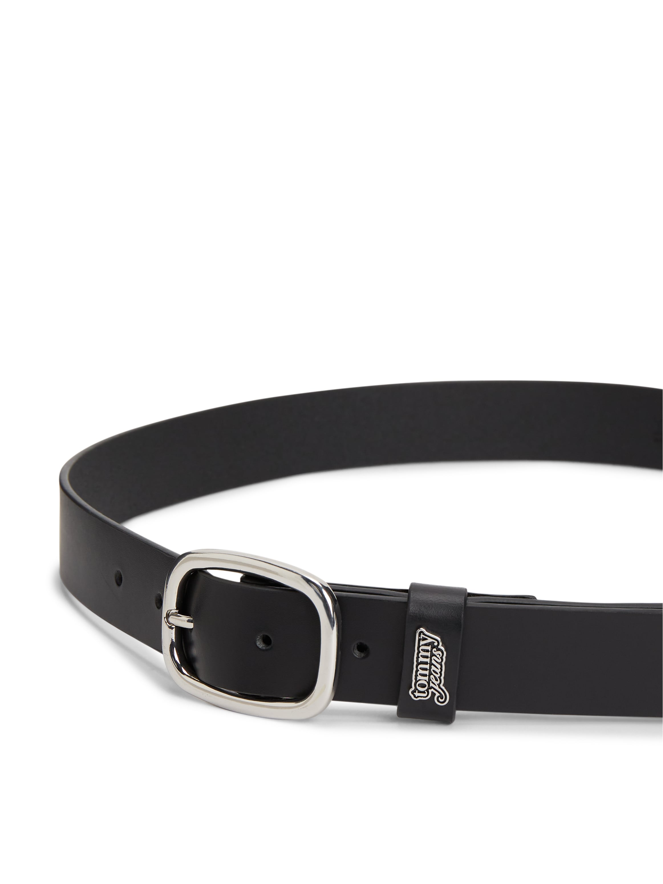 Tommy Jeans Ledergürtel »TJW OVAL 3.0 BUCKLE« Grössenverstellbar mit Logodetail