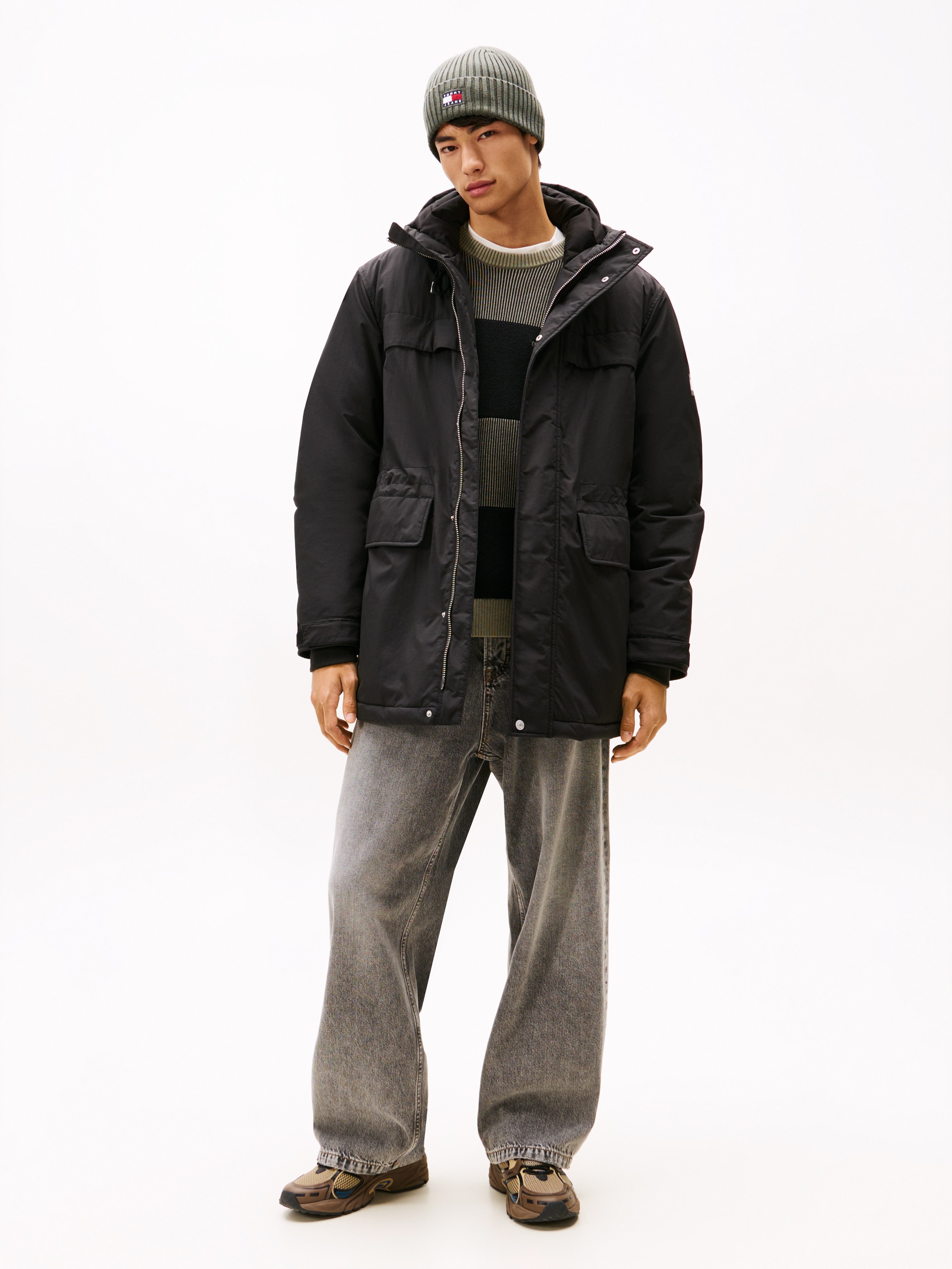 Tommy Jeans Parka »TJM CITY READY« avec capuche hydrofuge, coupe décontractée, avec capuche rigide, veste d'hiver
