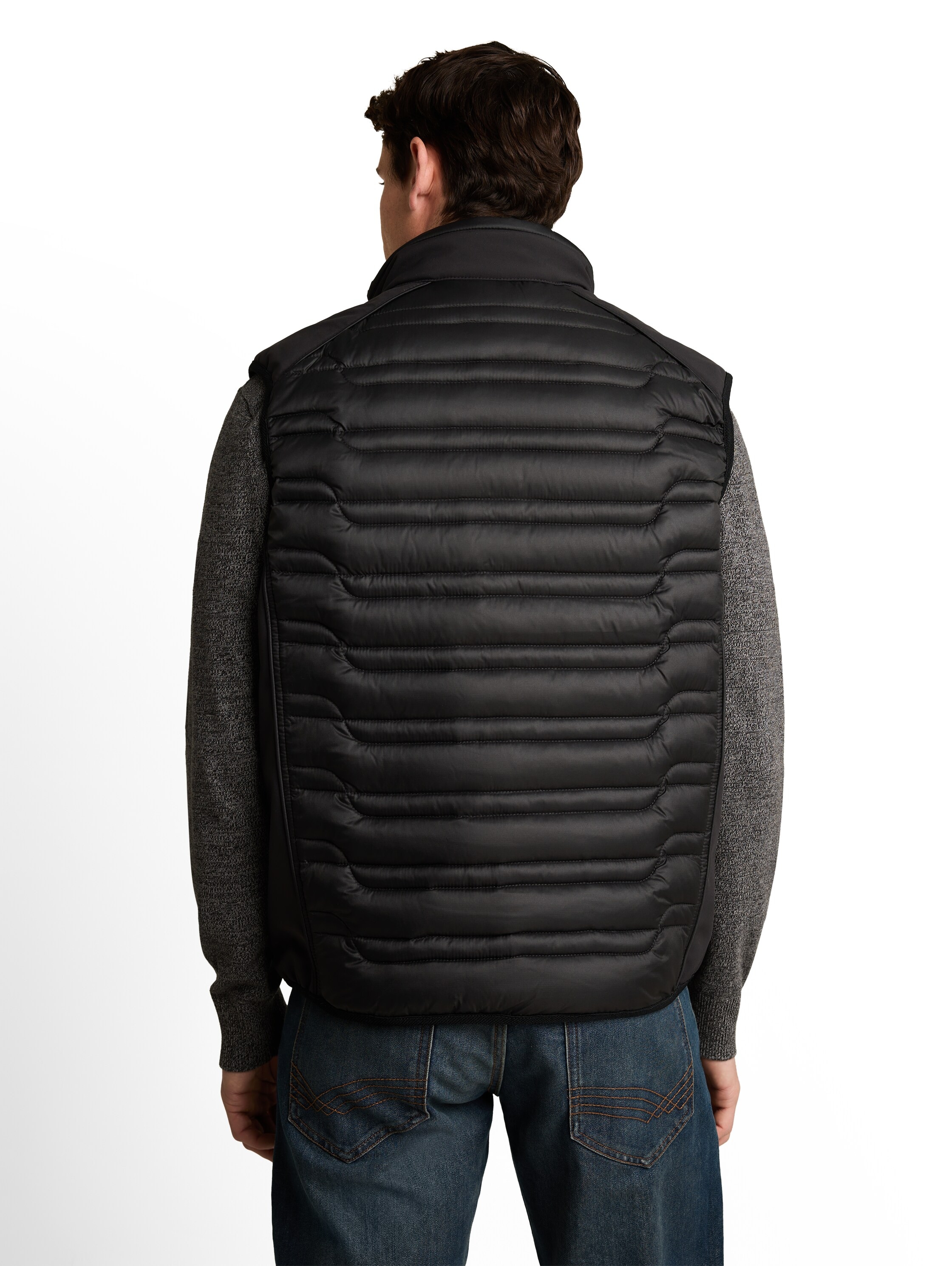 TOM TAILOR Gilet matelassé »Regular« avec col montant et fermeture éclair