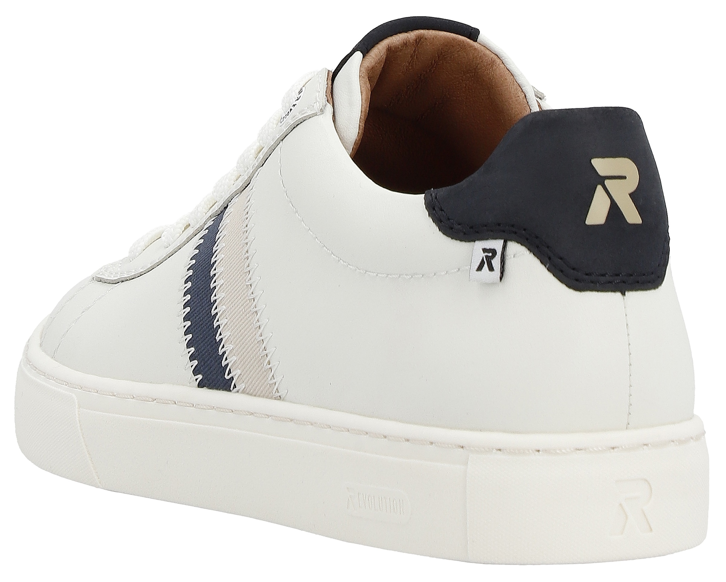RIEKER Sport Sneaker, mit Leder-Innenfutter, Freizeitschuh, Halbschuh, Schnürschuh