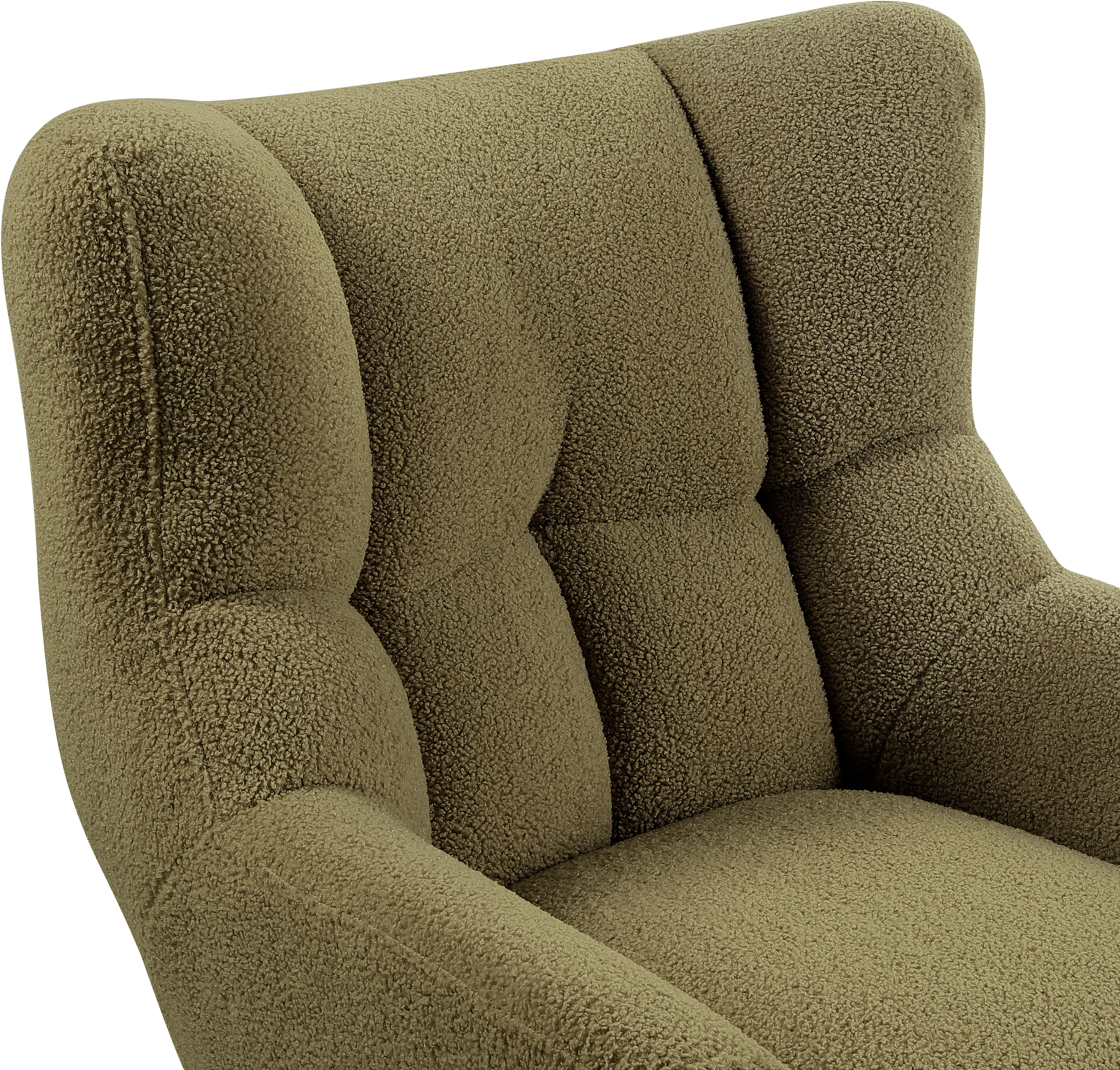 ATLANTIC home collection Sessel »Shawn«, mit Federkern, trendy Bezug mit Teddyoptik
