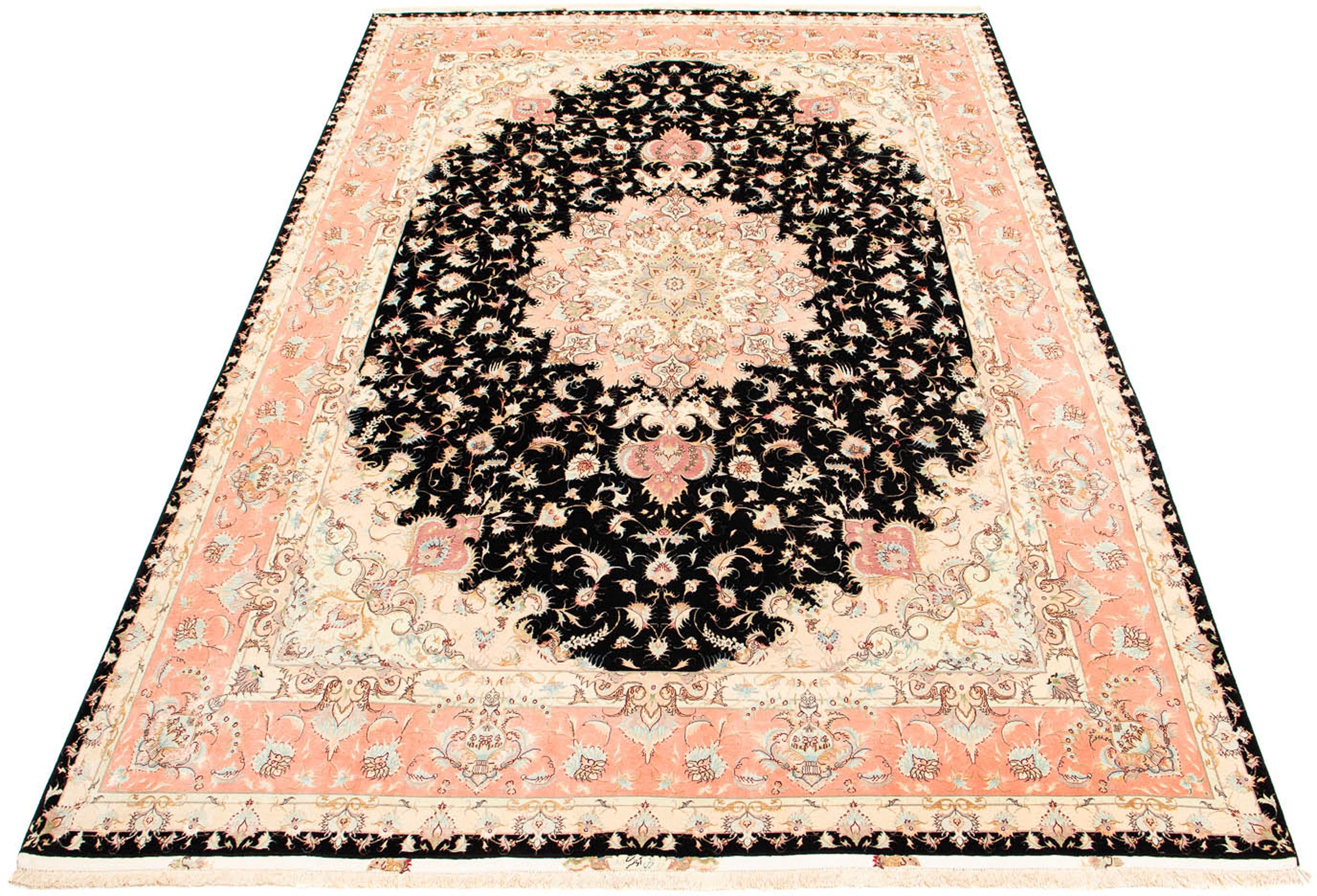Image of morgenland Orientteppich »Perser - Täbriz - Royal - 397 x 297 cm - beige«, rechteckig, 7 mm Höhe, Wohnzimmer, Handgeknüpft, Einzelstück mit Zertifikat bei Ackermann Versand Schweiz