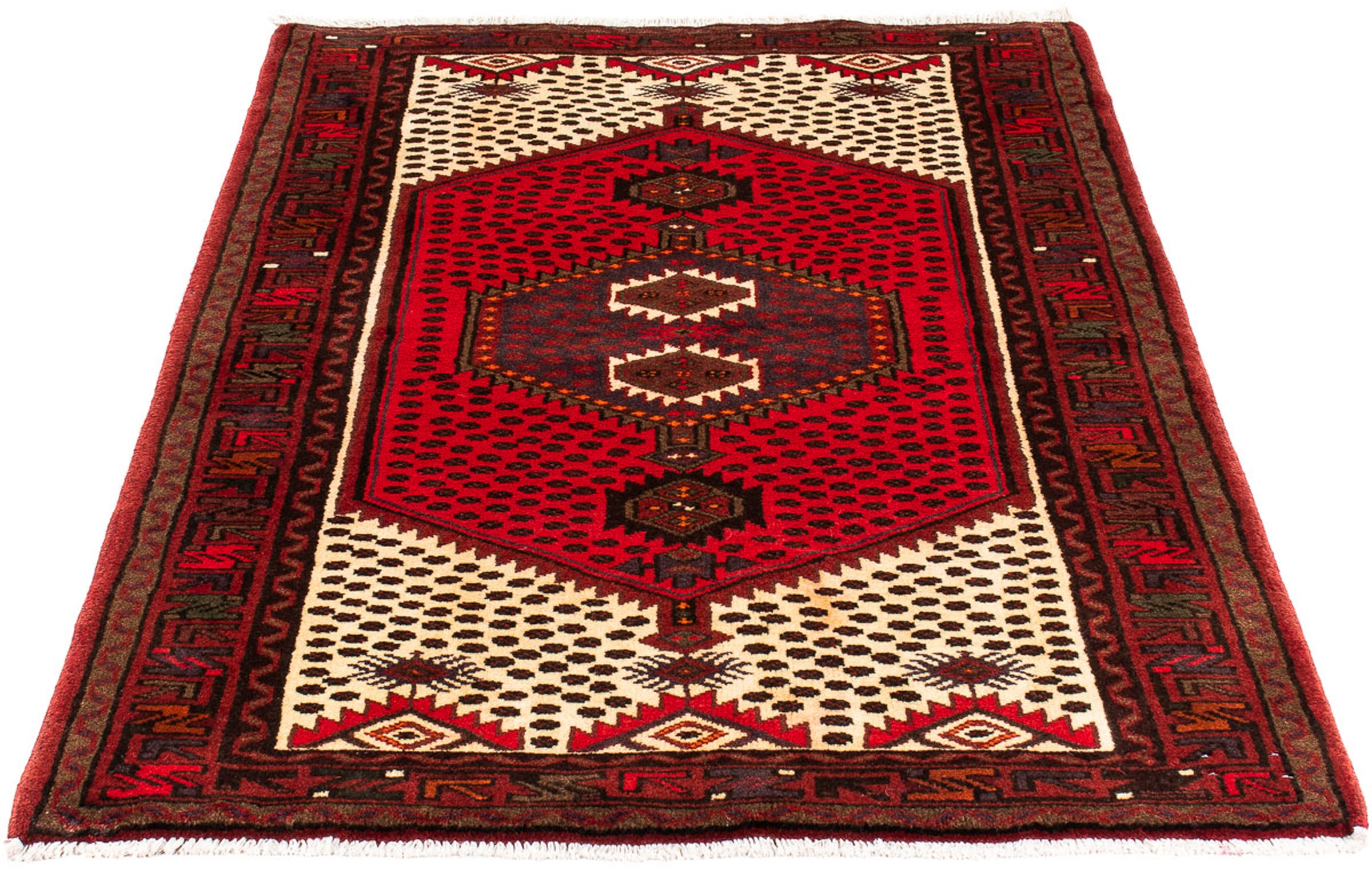 Image of morgenland Orientteppich »Perser - Nomadic - 155 x 101 cm - dunkelrot«, rechteckig, 10 mm Höhe, Wohnzimmer, Handgeknüpft, Einzelstück mit Zertifikat bei Ackermann Versand Schweiz