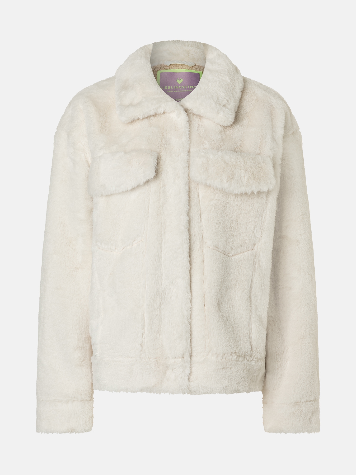 Lieblingsstück Plüschjacke »MaliL«, mit aufgesetzten Taschen
