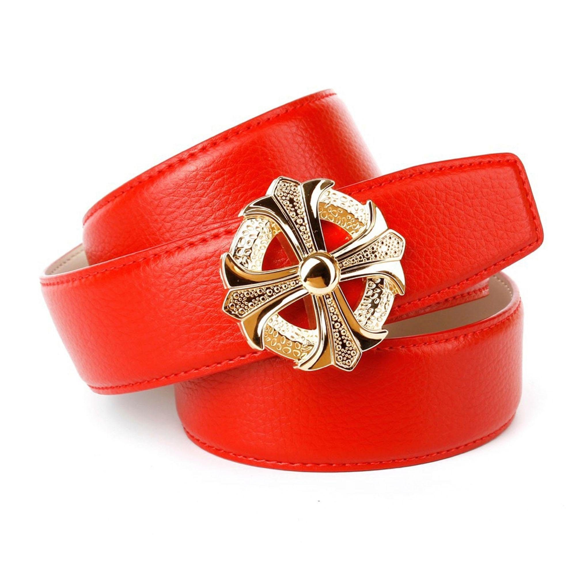 Image of Anthoni Crown Ledergürtel, mit goldfarbener Schliesse als stilisiertes Kreuz bei Ackermann Versand Schweiz