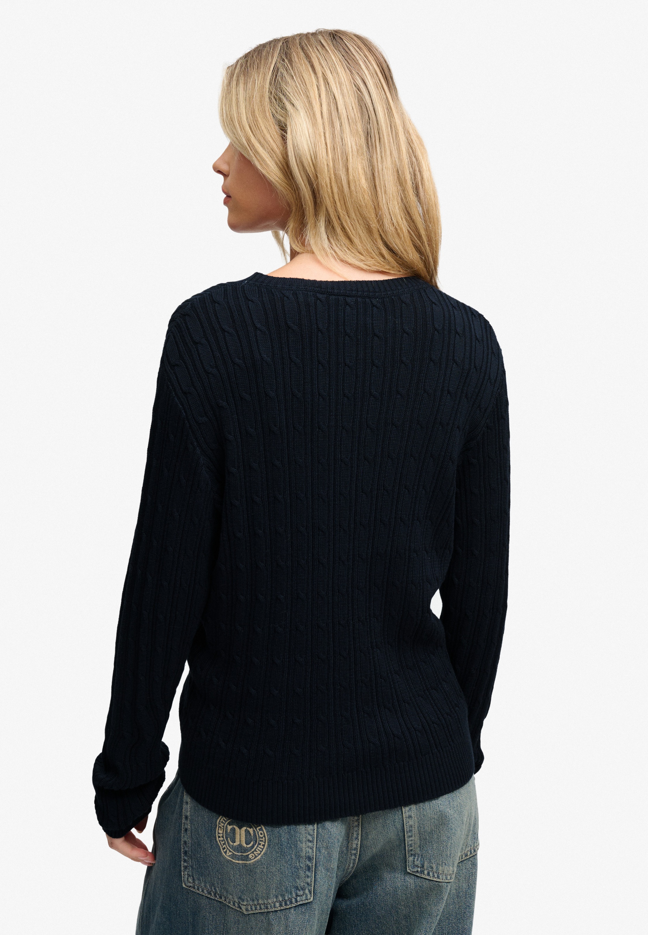 Superdry Strickjacke »SLOUCHY CABLE CARDIGAN« Baumwollmischung