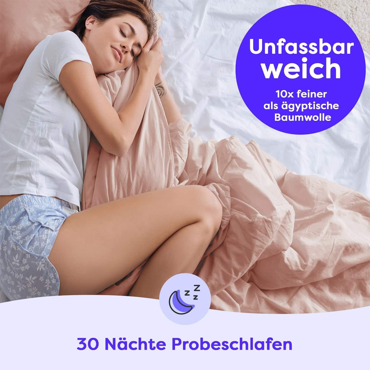 Wolkenfeld Kissenbezug "Mikrofaser Kissenbezug - Allergiker Kopfkissenbezug - unfassbar weich" Größe 80x80, 40x80 und 70x90 cm; versteckter Reißverschluss