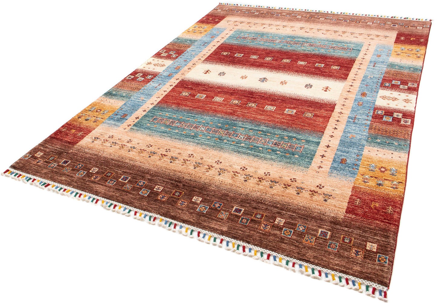 Image of morgenland Orientteppich »Ziegler - 254 x 173 cm - mehrfarbig«, rechteckig, 6 mm Höhe, Wohnzimmer, Handgeknüpft, Einzelstück mit Zertifikat bei Ackermann Versand Schweiz