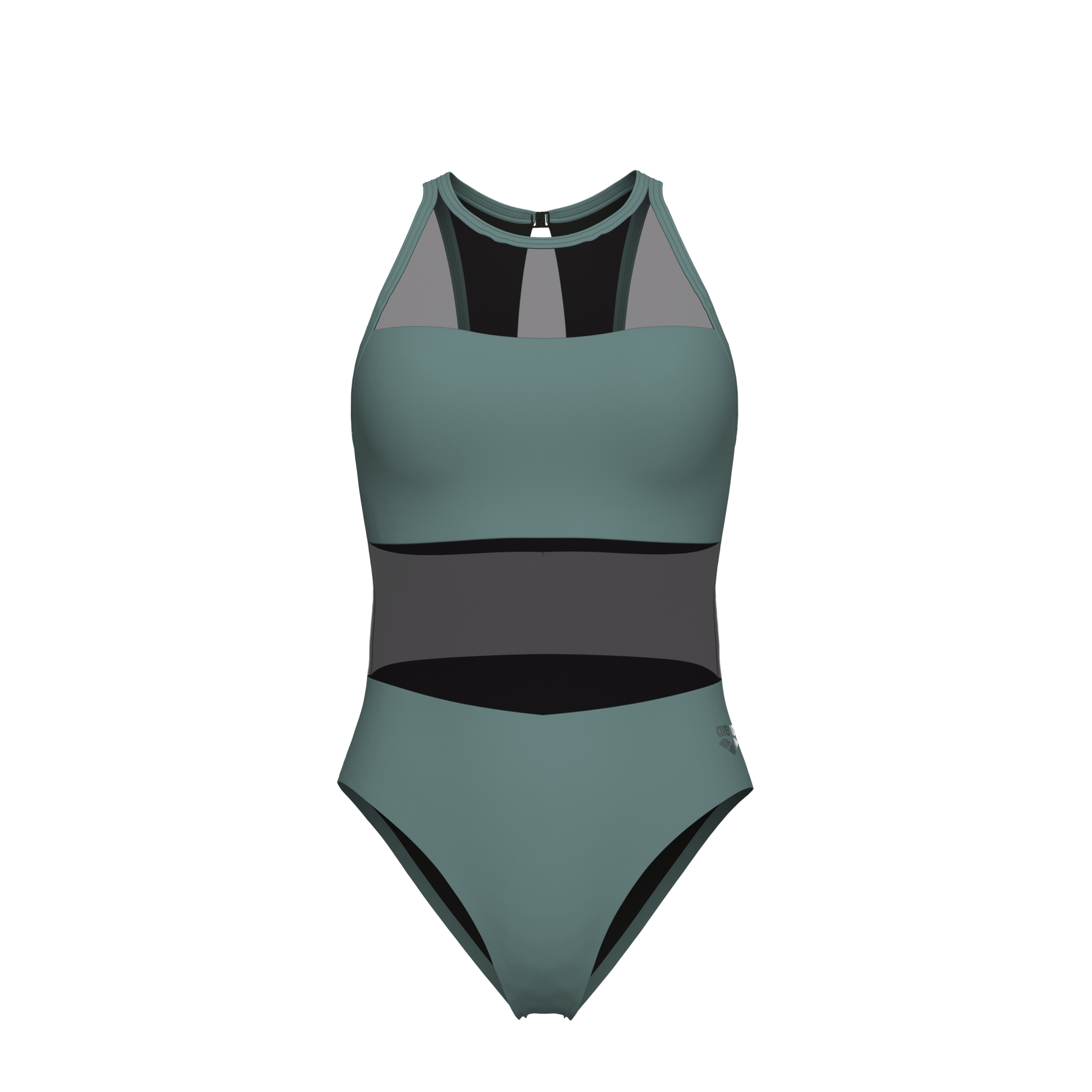 Arena Badeanzug »arena Feel Damen Mesh Panels Vent Back Badeanzug« 1 Stk. Mit transparenten Einsätzen