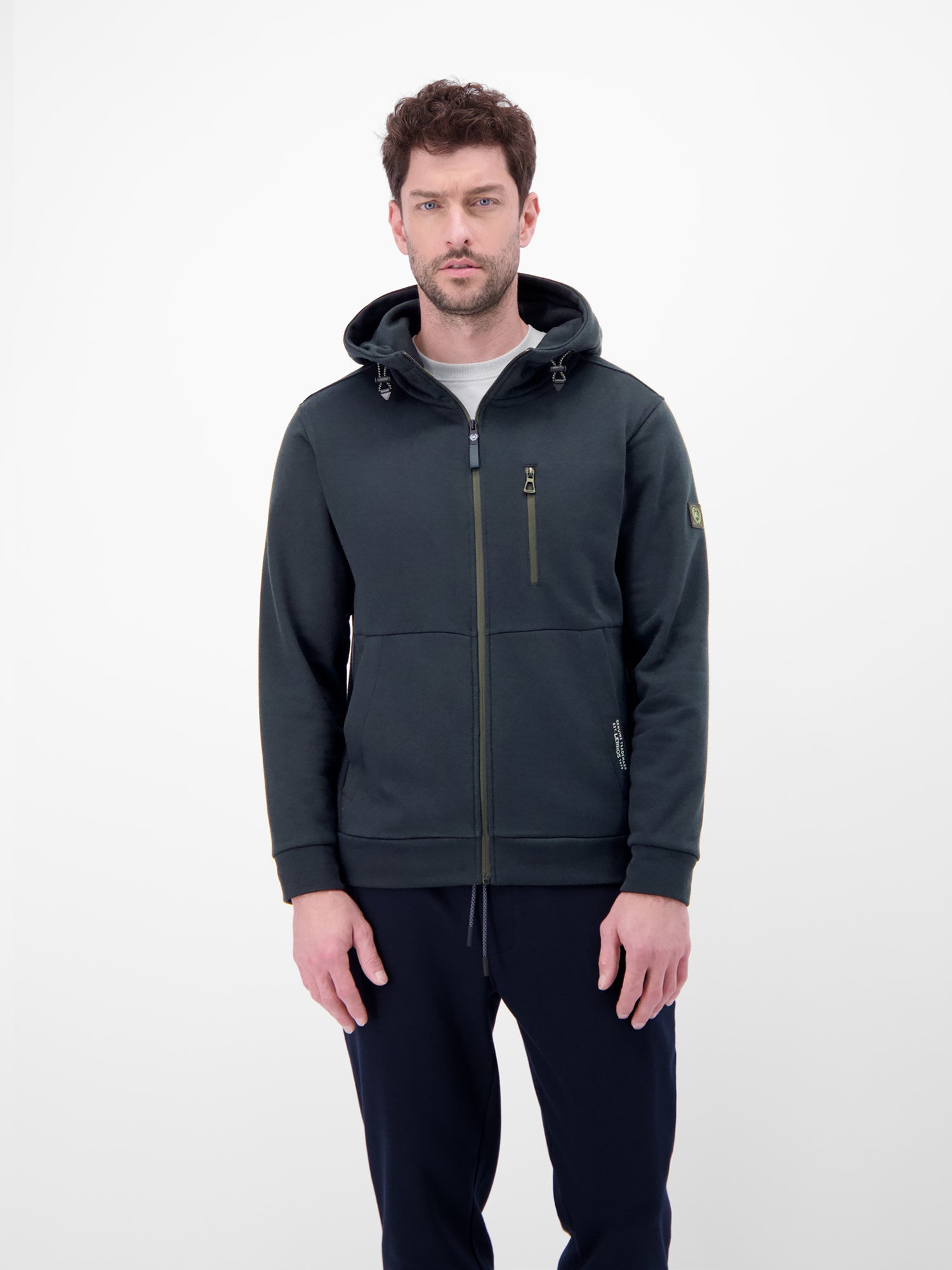 LERROS Sweat à capuche »Sweatjacke im Hoodie-Look aus Mischgewebe«