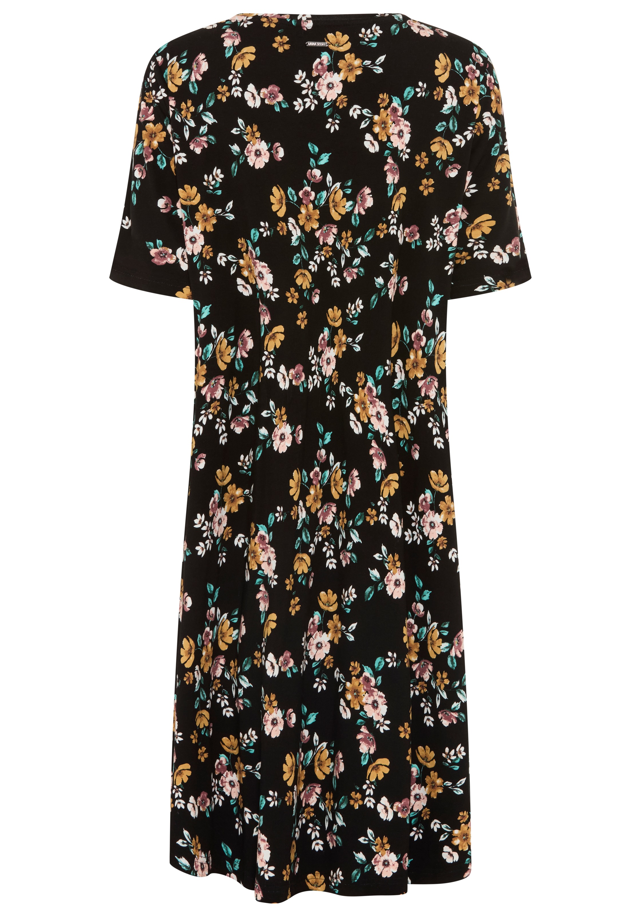 Laura Scott CURVE Jerseykleid in geblümter Optik, für vielseitige Alltagsmomente, A-Linie Passform