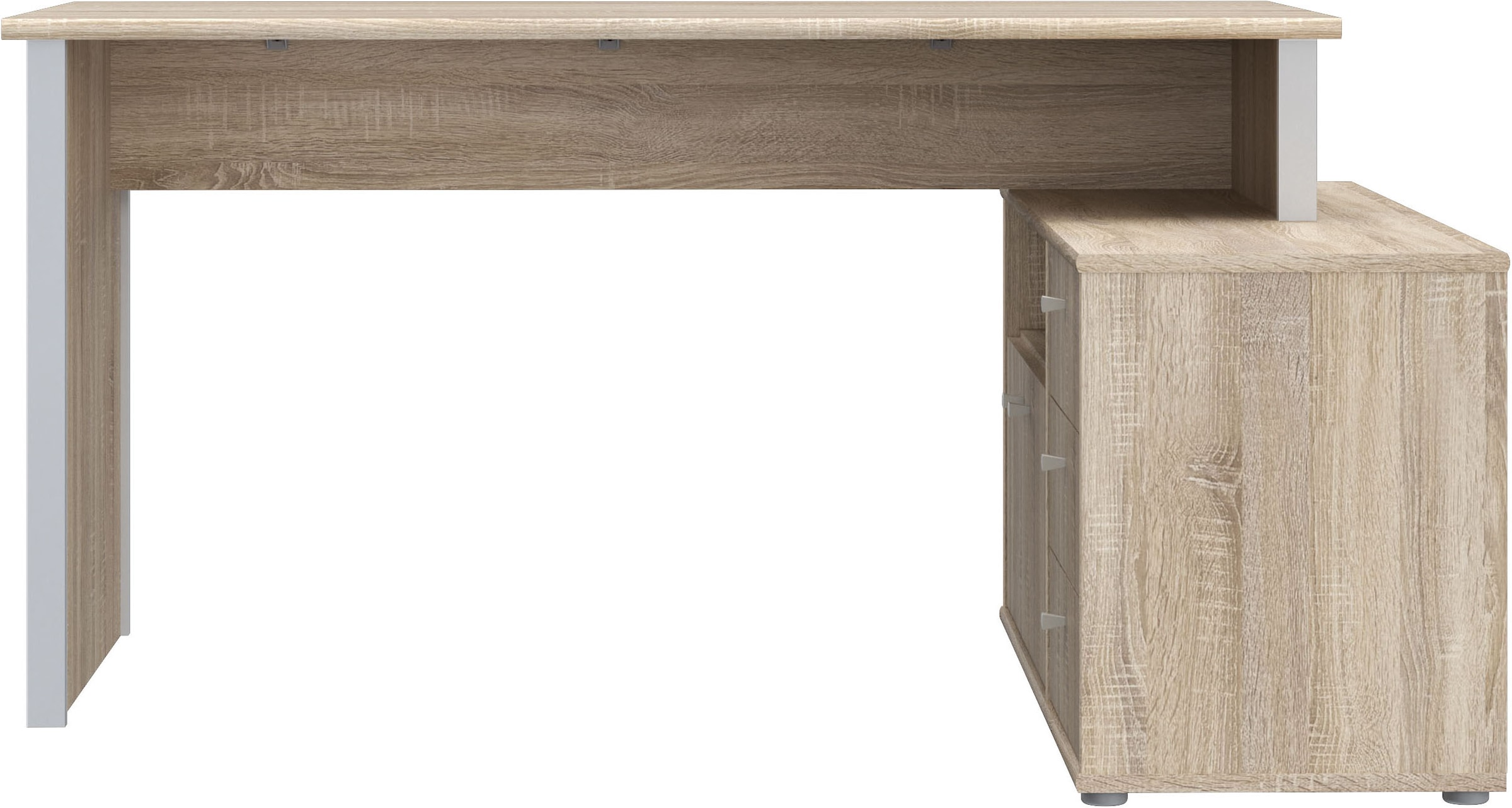 FORTE Eckschreibtisch »Tempra« viel Stauraum, Breite 151 cm