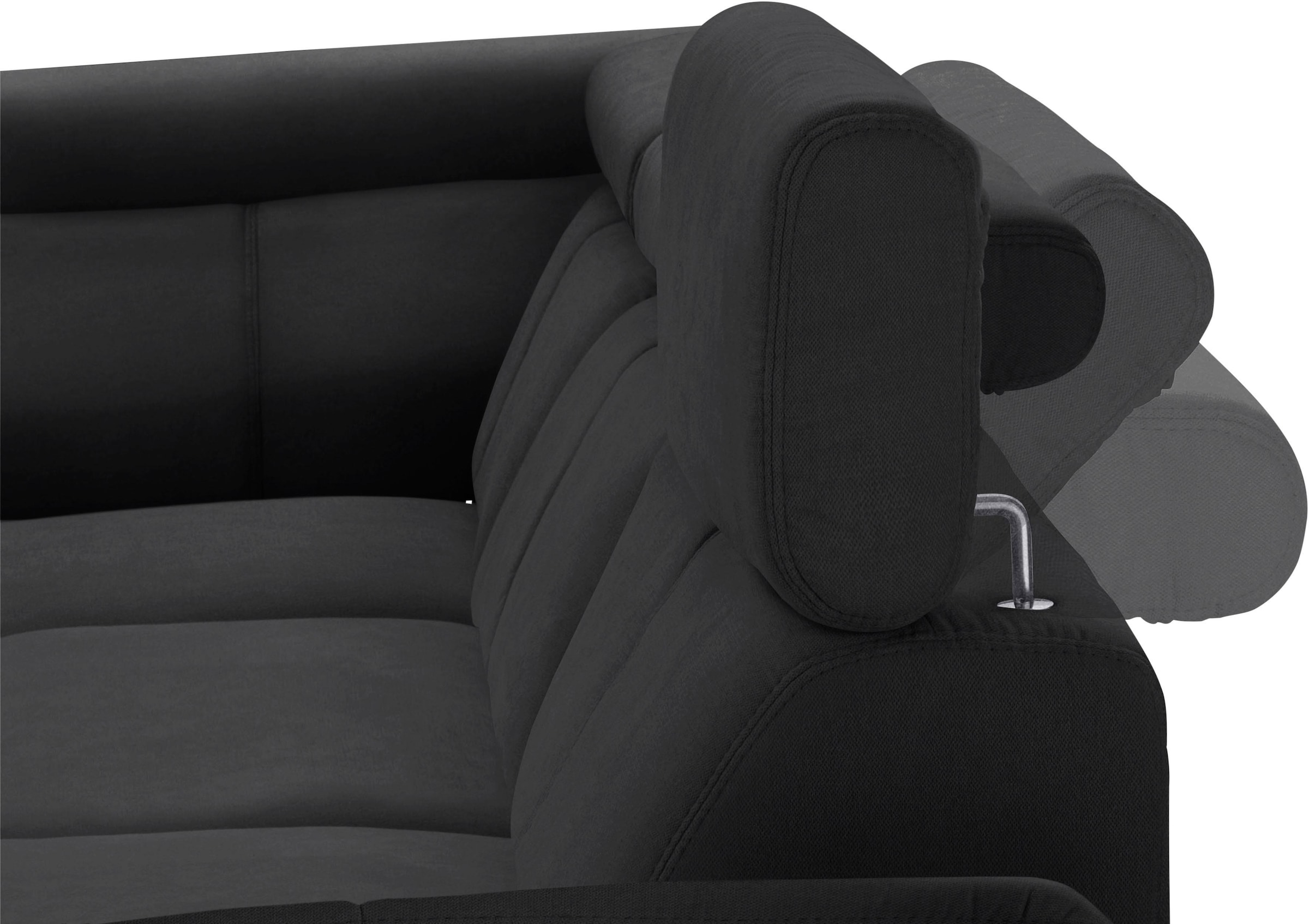 exxpo - sofa fashion Ecksofa »Salerno, klassisch modernes Funktionssofa, hoher Sitzkomfort, L-Form«, inkl. Kopf- und Armteilverstellung, wahlweise mit Bettfunktion