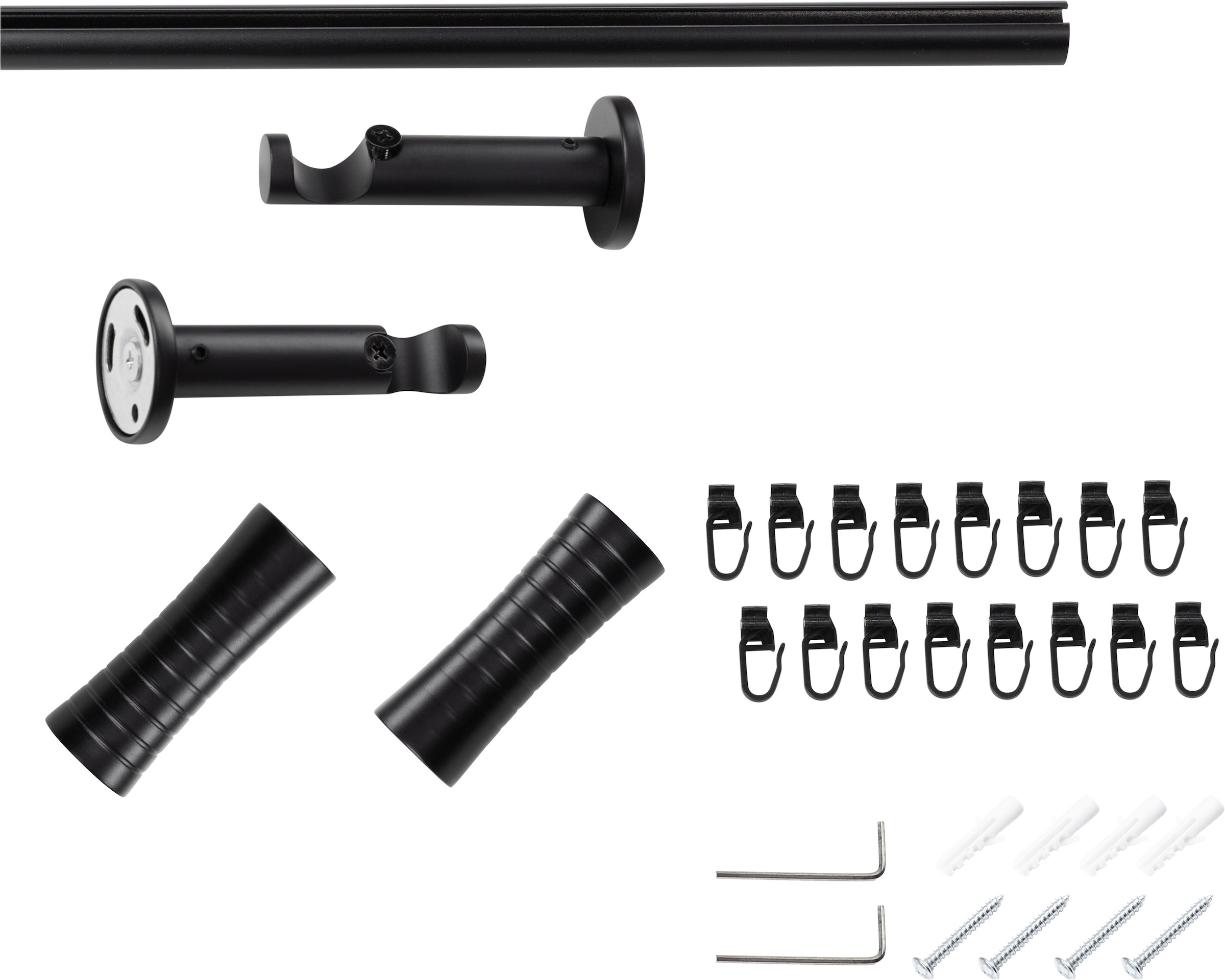 SN DECO GROUP Gardinenstange Ø 19 mm 1 läufig-läufig Fixmass;kürzbar