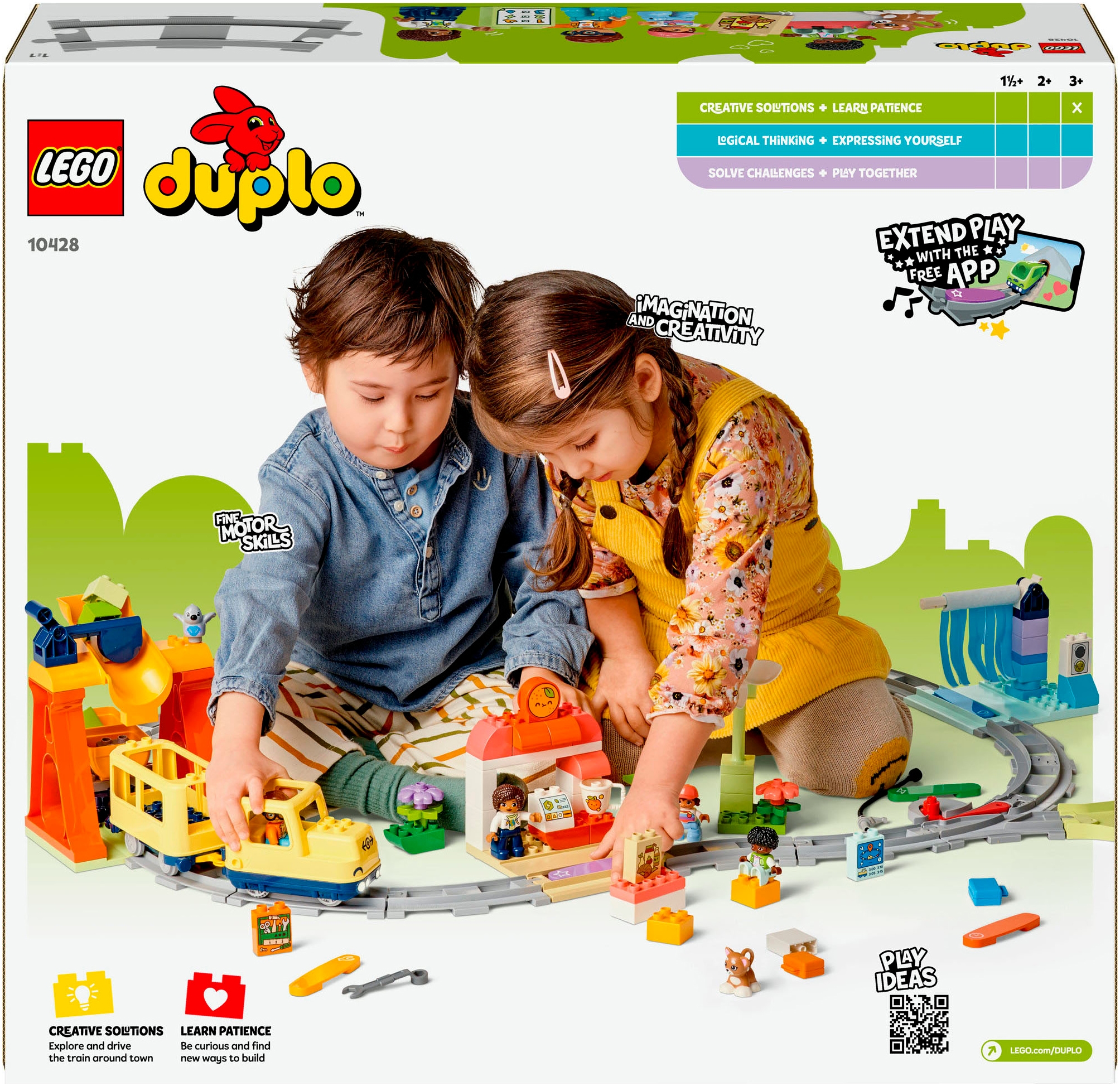 LEGO® Konstruktionsspielsteine »Grosse interaktive Eisenbahn (10428), LEGO DUPLO Town« Made in Europe