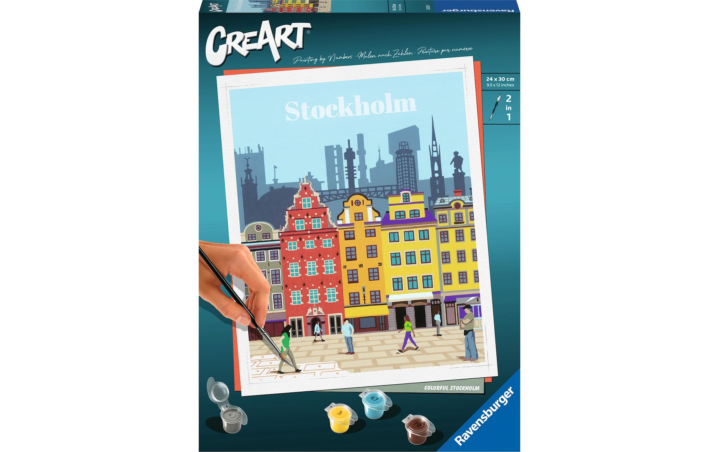 Ravensburger Peinture par numéros »CreArt, Colorful Stockholm« fabriqué en Europe