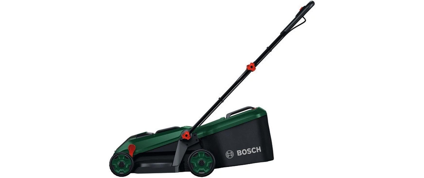 BOSCH Akkurasenmäher »ROTAK18V-34« Kraftvoller 3-in-1-Mäher für kleine bis mittelgrosse Rasenflächen