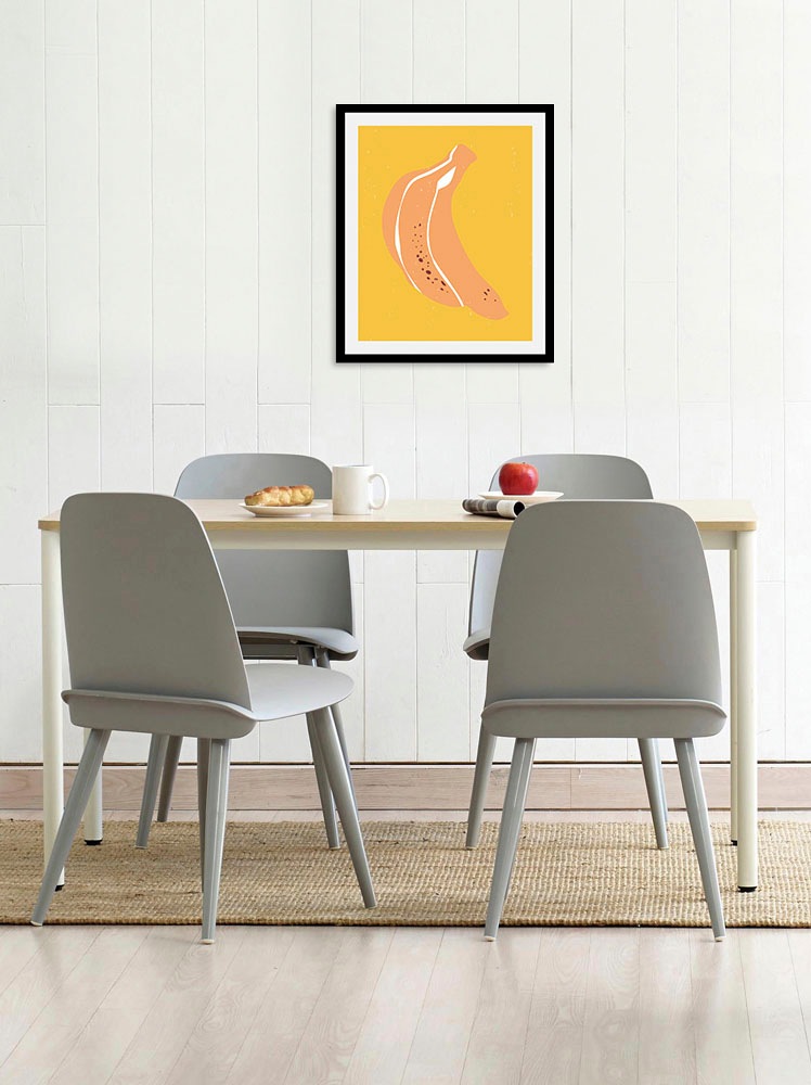 Image of queence Bild "Banana Dream" Essen Humor Lebensmittel Obst Obst Bilder 1 Stk. tlg. gerahmt