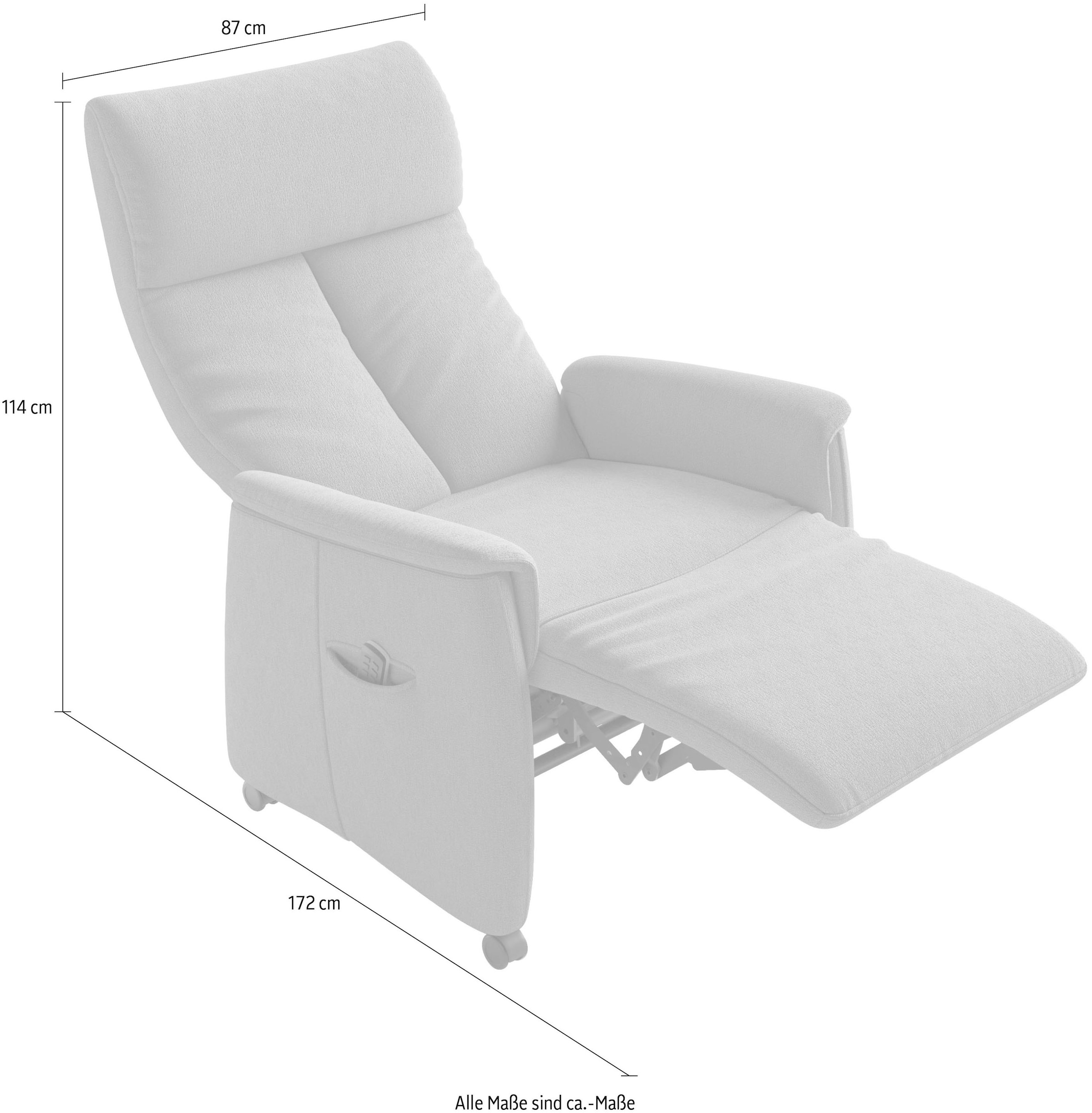 sit&more Fauteuil TV »Cremona Comfort Plus« bis 200 Kg belastbar, mit Herz-Waage Funktion