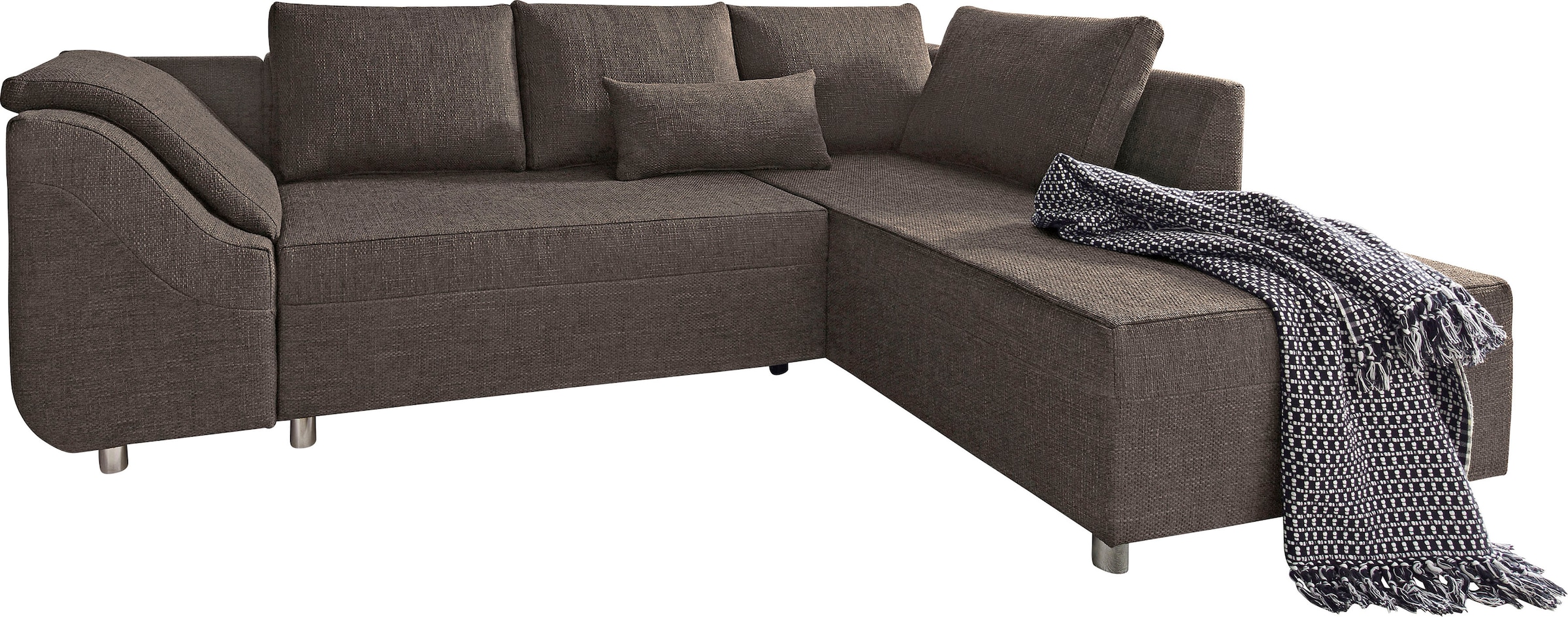 COLLECTION AB Ecksofa Sally L-Form, mit und ohne Bettfunktion, inklusive loser Rücken- und Zierkissen