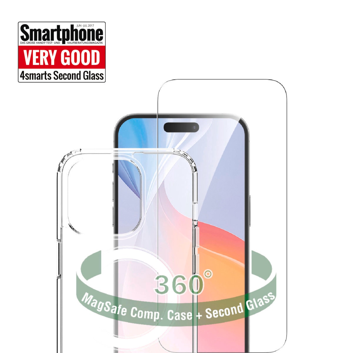 4smarts Handyhülle »360° Premium Protection Set für Apple iPhone 16 Pro«, Backcover, Schutzhülle, Handyschutzhülle, Case, Schutzcase, stossfest