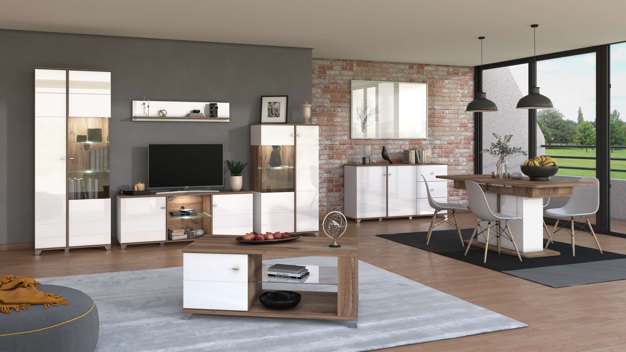 INOSIGN Tableau mural »Burgundy Schwebendes Regal, Wandregal, Ablage« Hochglanzfront, 1 Ablageboden, Breite 120 cm