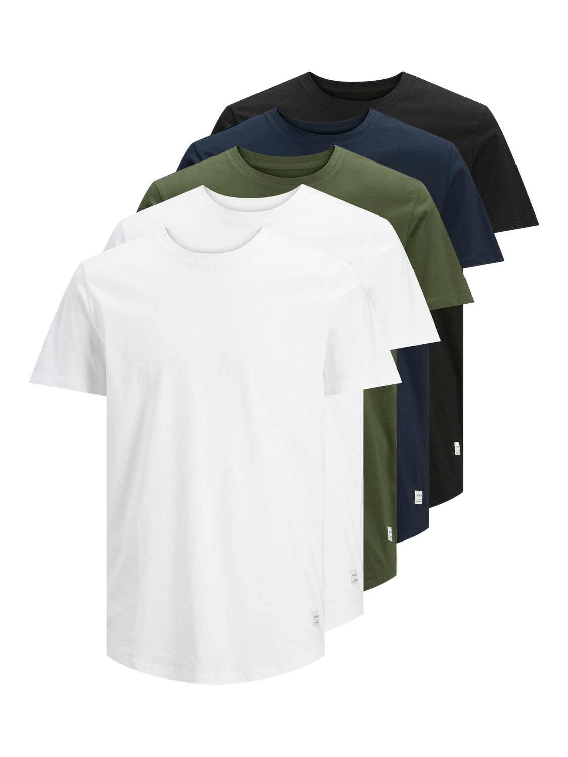 T-Shirt »JJENOA TEE SS CREW NECK 5PK MP NOOS«, (Packung, 5 tlg., 5er-Pack)