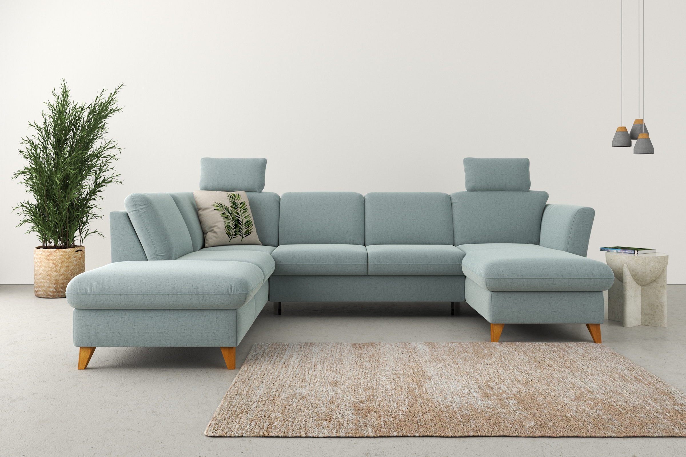 Image of Home affaire Wohnlandschaft "Trelleborg U-Form" Federkern-Polsterung, wahlweise mit Bettfunktion und Stauraum