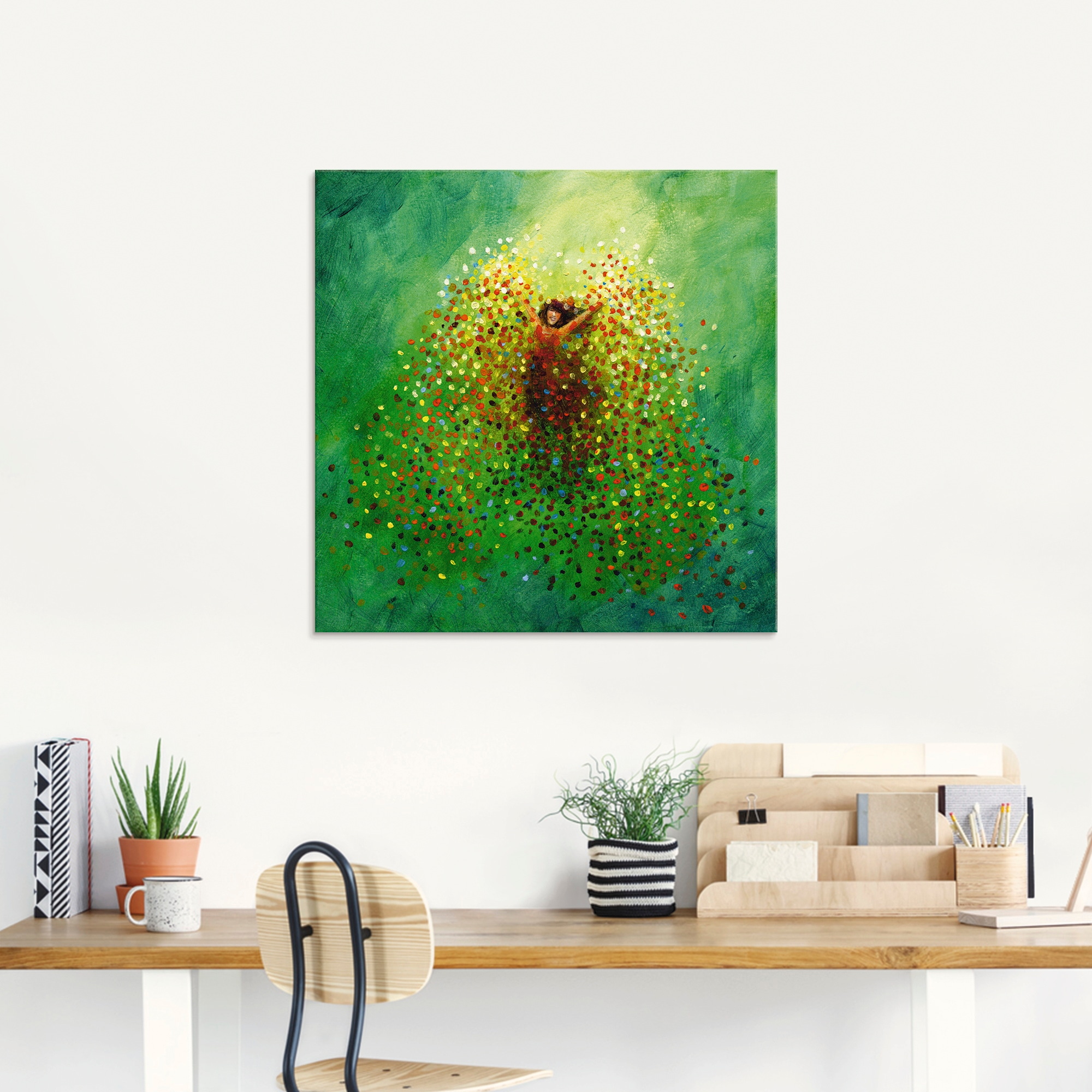 Artland Glasbild »Sich selbst feiern«, Frau, (1 St.), in verschiedenen Grössen
