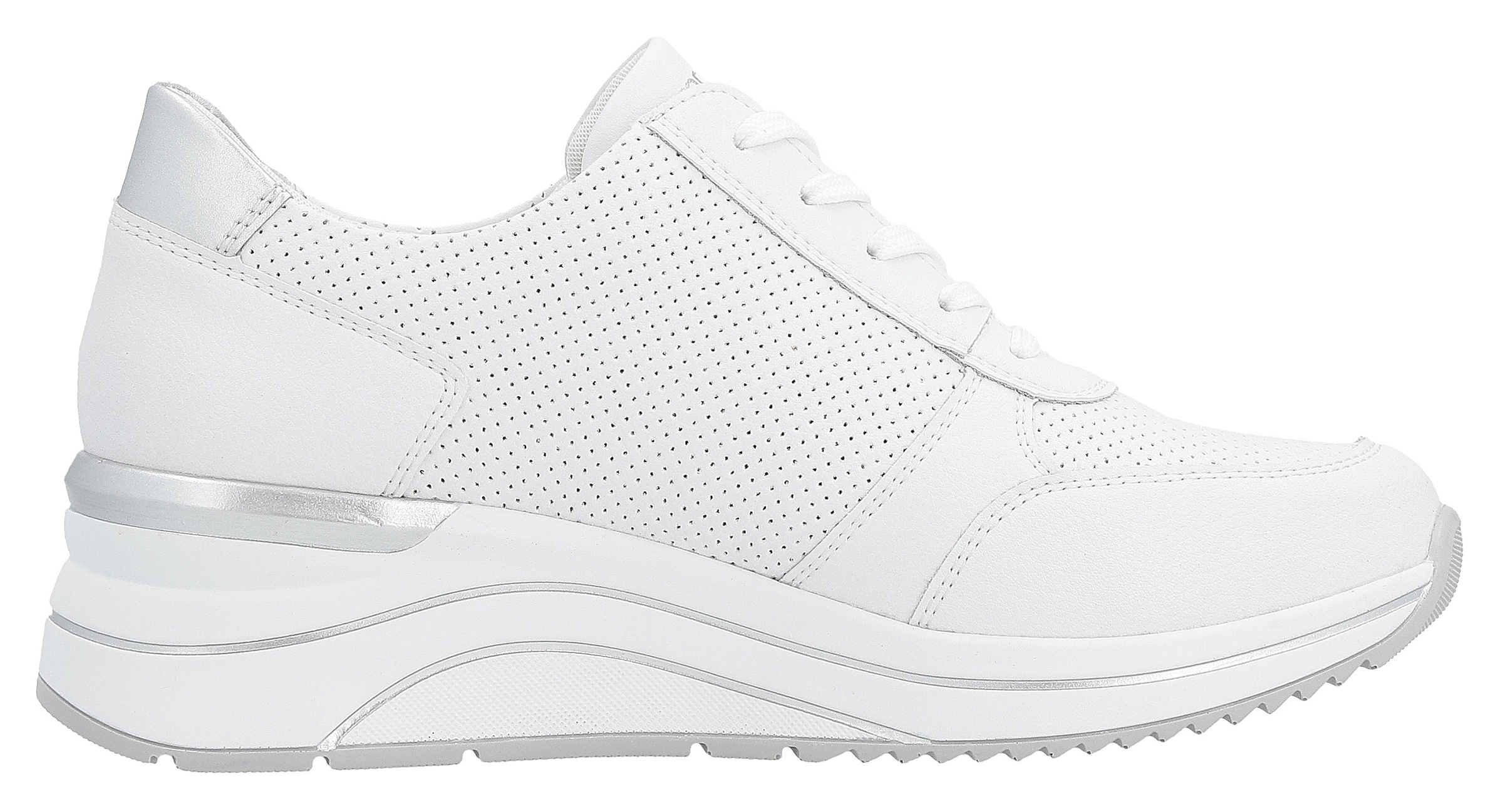 Remonte Baskets compensées  , Freizeitschuh, Halbschuh, Schnürschuh mit Schaftrandpolsterung