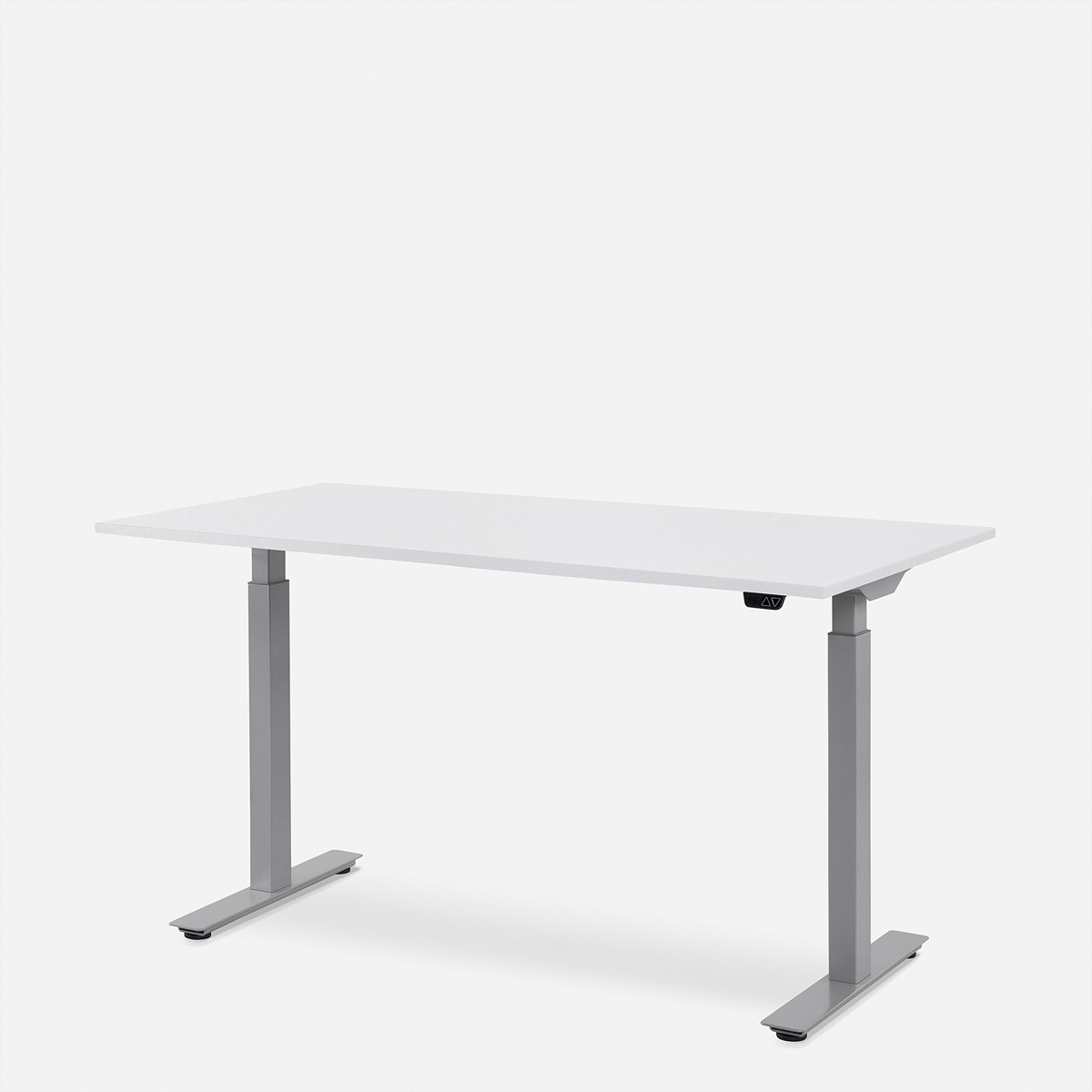 Schreibtische »WRK21 Schreibtisch Smart 120 x 80 cm, Höhenverstellbar, Weiss Uni / Grau«