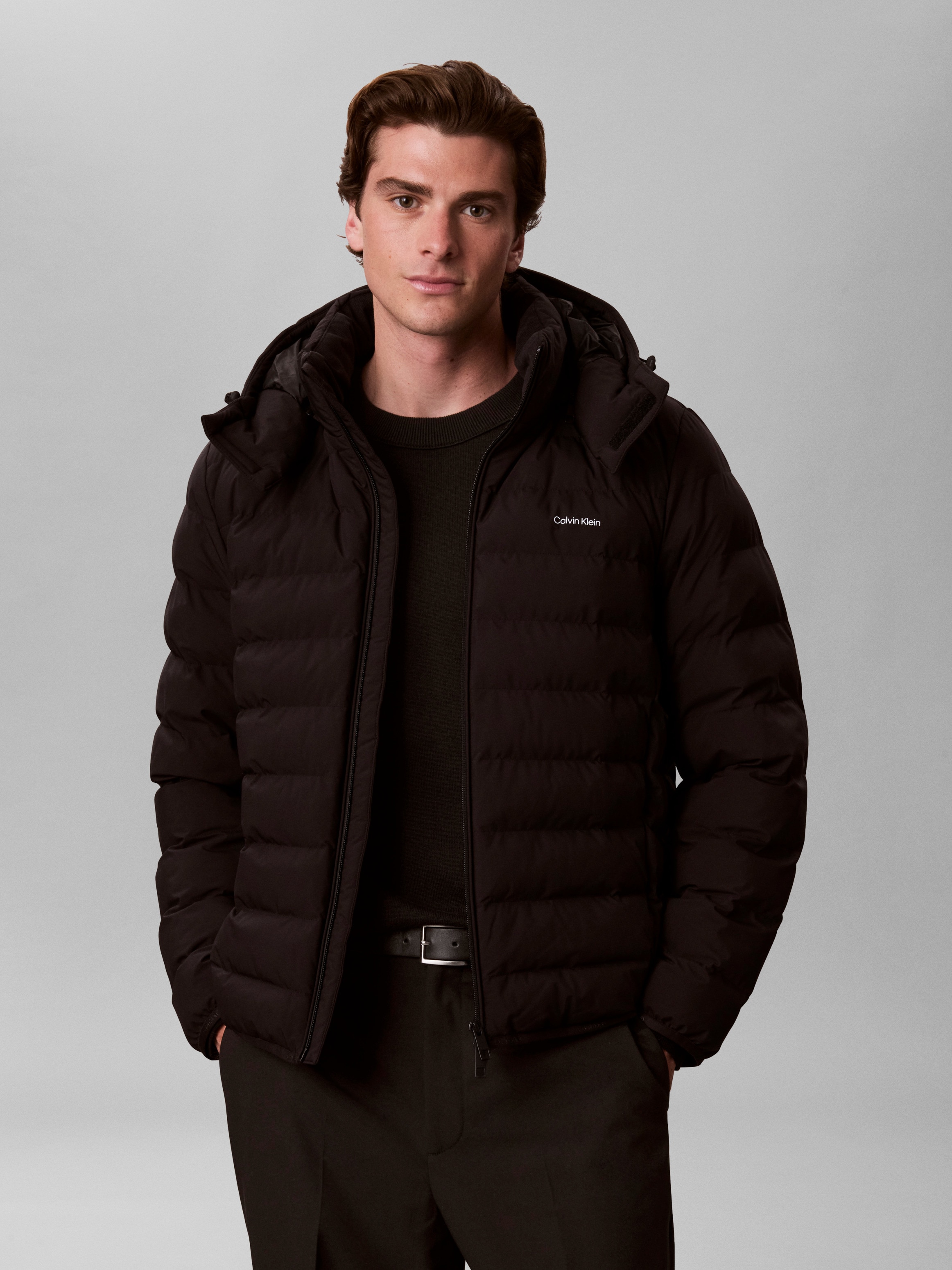 Image of Calvin Klein Jeans Steppjacke "NYLON HOODED PUFFER" mit Kapuze Regular fit mit Kapuze