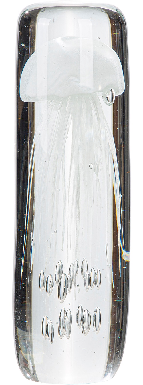 Image of GILDE Skulptur "Dekoobjekt Qualle transparent" Meeresdeko Meerestier maritim Glasdekofigur Tischdekoration
