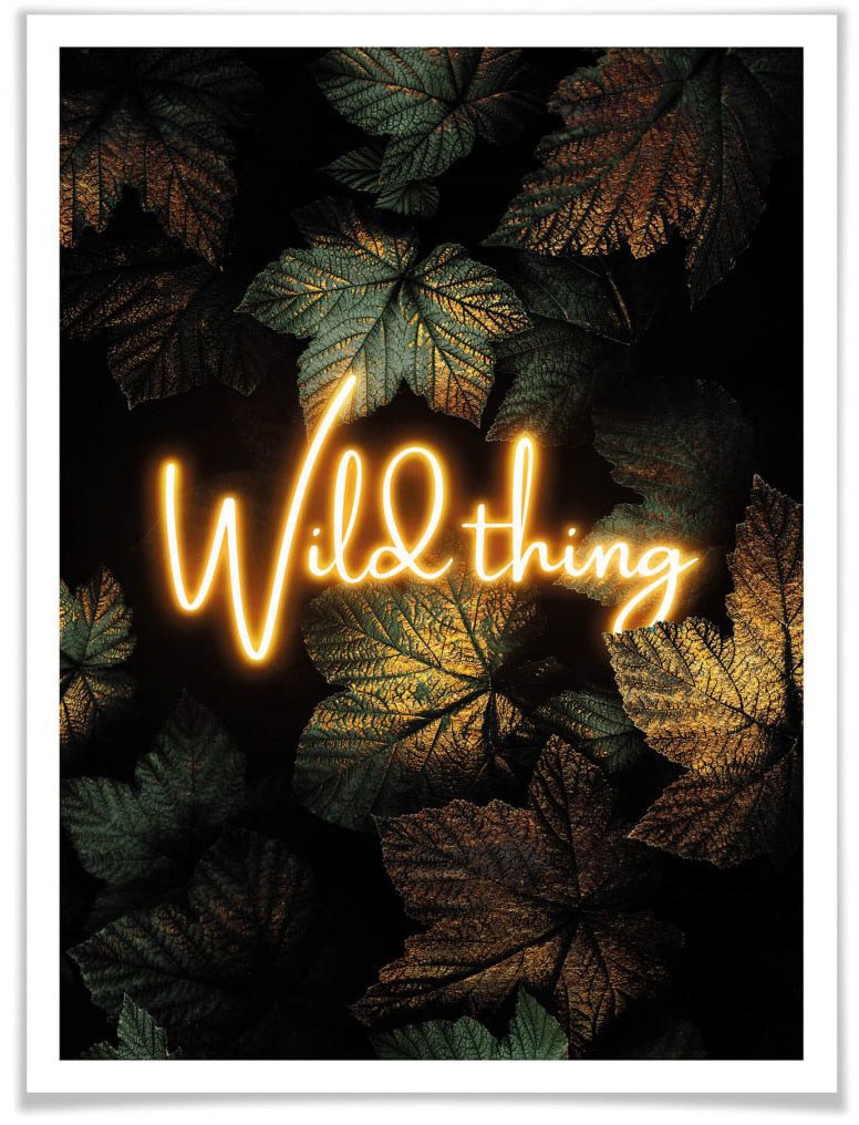 günstig »Wild (1 Poster Schriftzug, Thing«, St.) kaufen Wall-Art