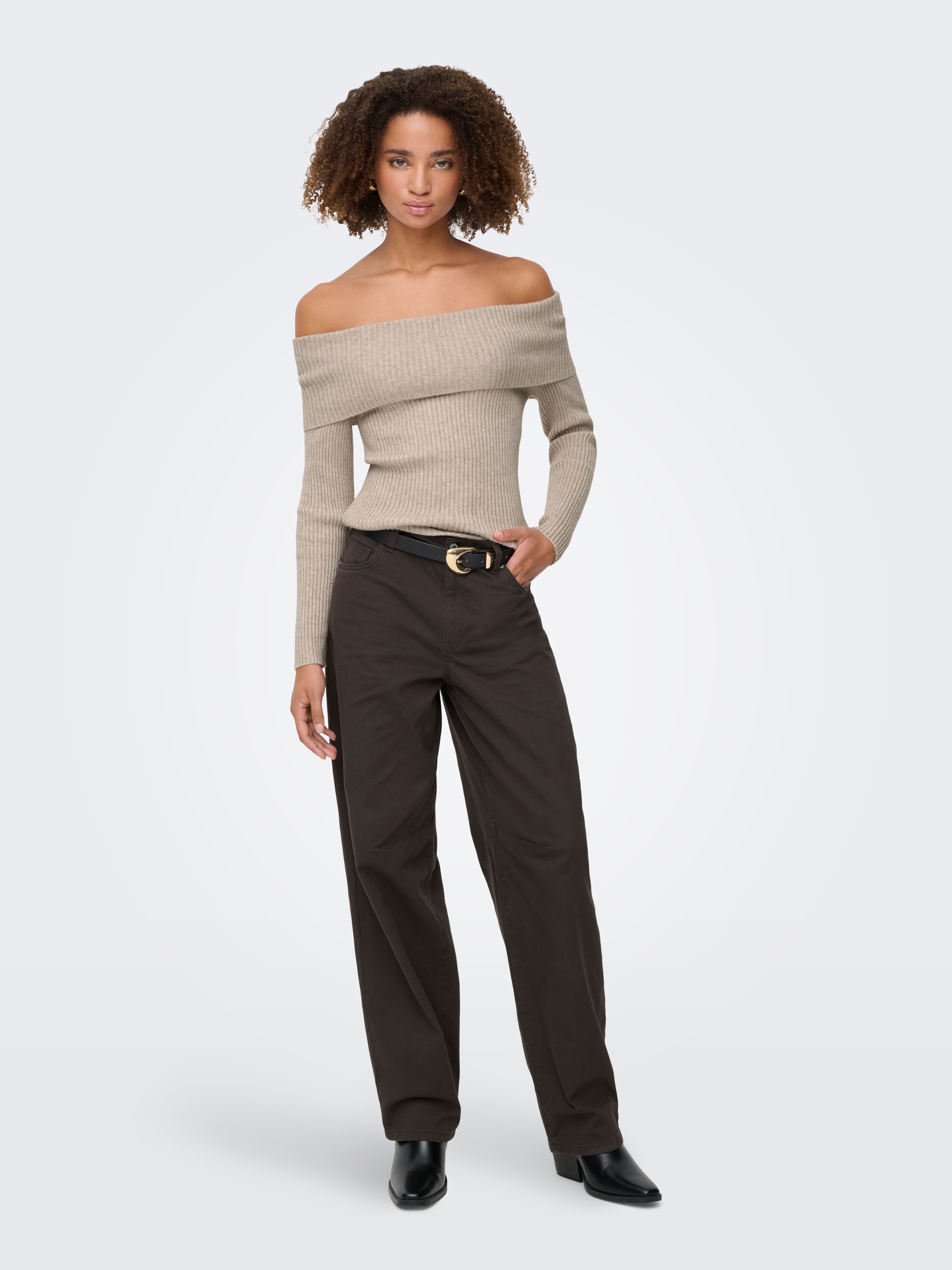 ONLY Strickpullover »ONLKATIA LIFE LS OFF SHOULDER KNT NOOS« Viskosemischung, regular fit