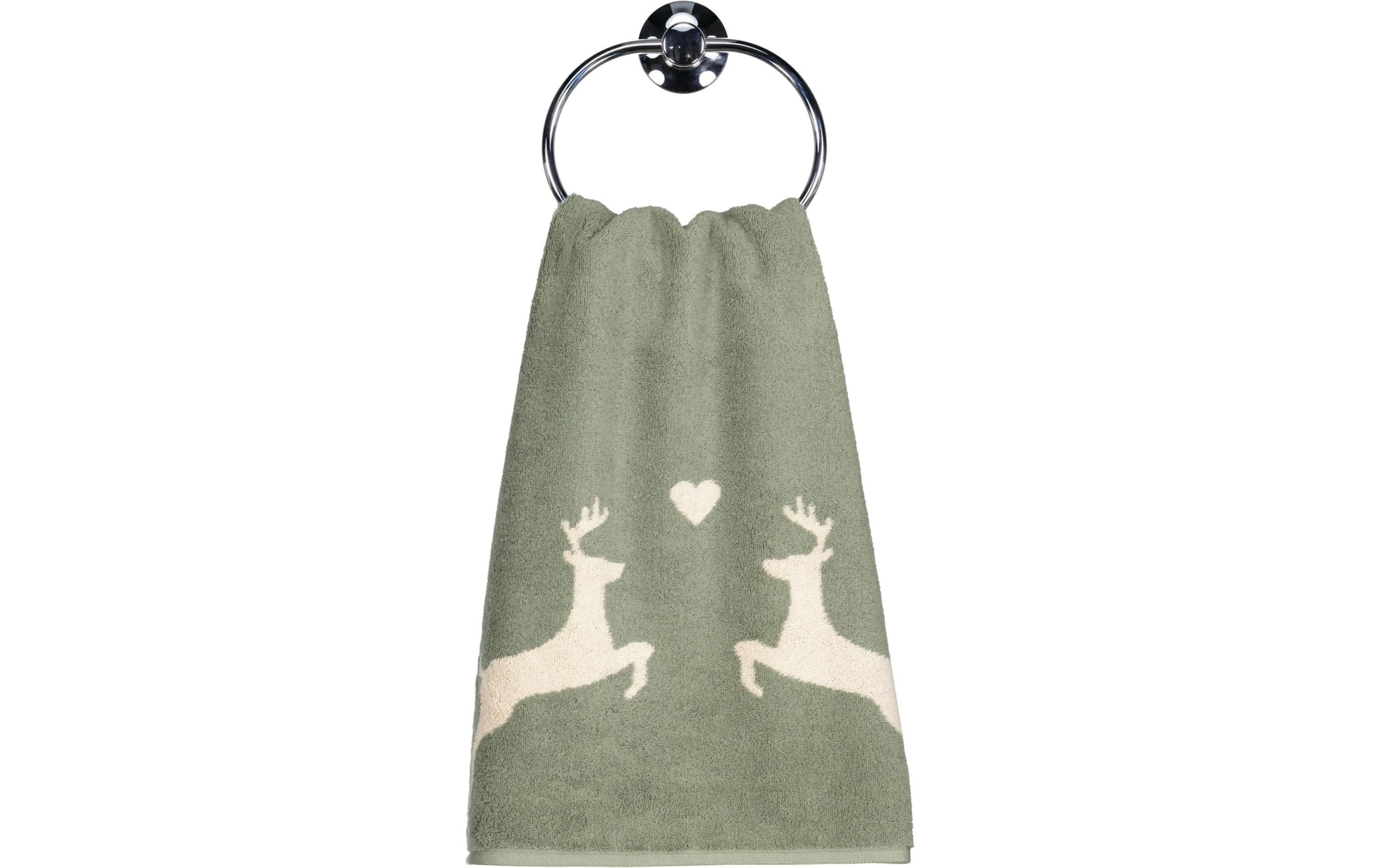 Cawö Duschtuch »Alpenchic Edition Hirsch 70 x 140 cm«, (1 St.)