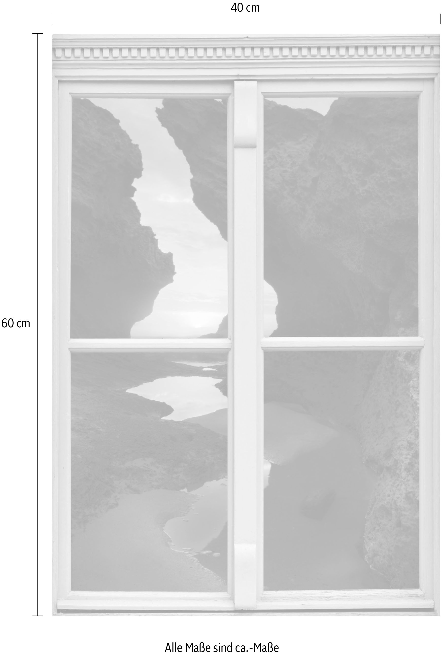 queence Wandsticker »Sonnenuntergang«, Wandsticker, Wandbild, selbstklebend, 3D, Fenster