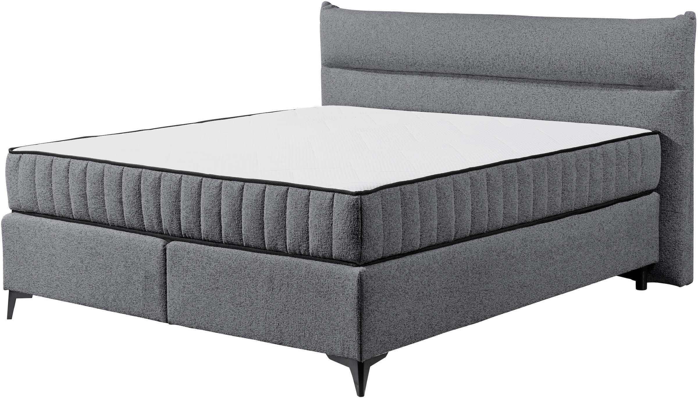 ED EXCITING DESIGN Boxspringbett »Vlieland« Premium 9-Zonen-Tonnentaschenfederkern Duo-Matratze mit Kokosmatte
