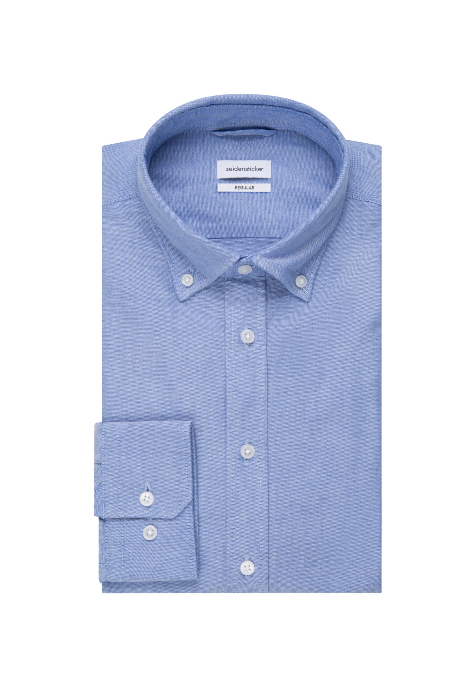 seidensticker Businesshemd »Regular« Regular Langarm Button-Down-Kragen Uni